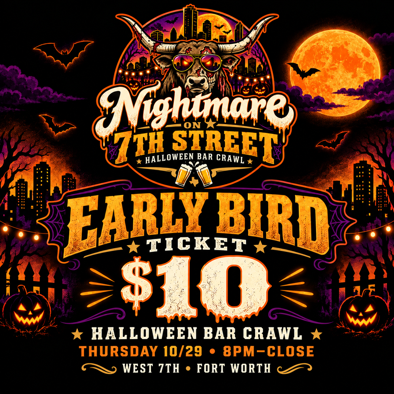 Early Bird Ticket – Halloween Bar Crawl