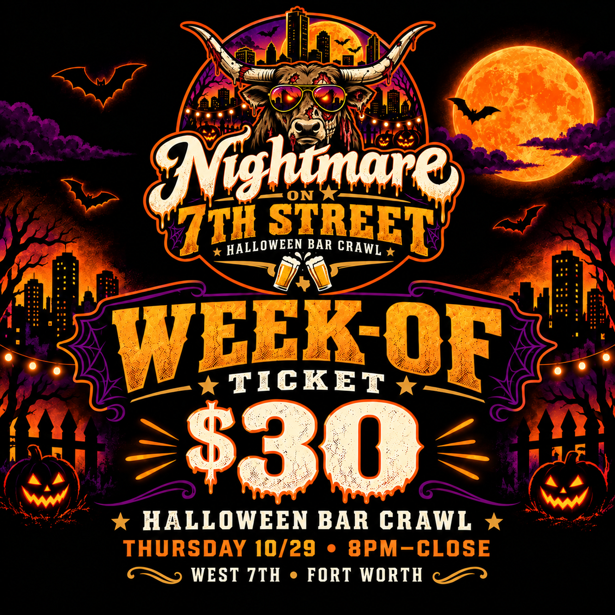 Week-Of Ticket – Halloween Bar Crawl
