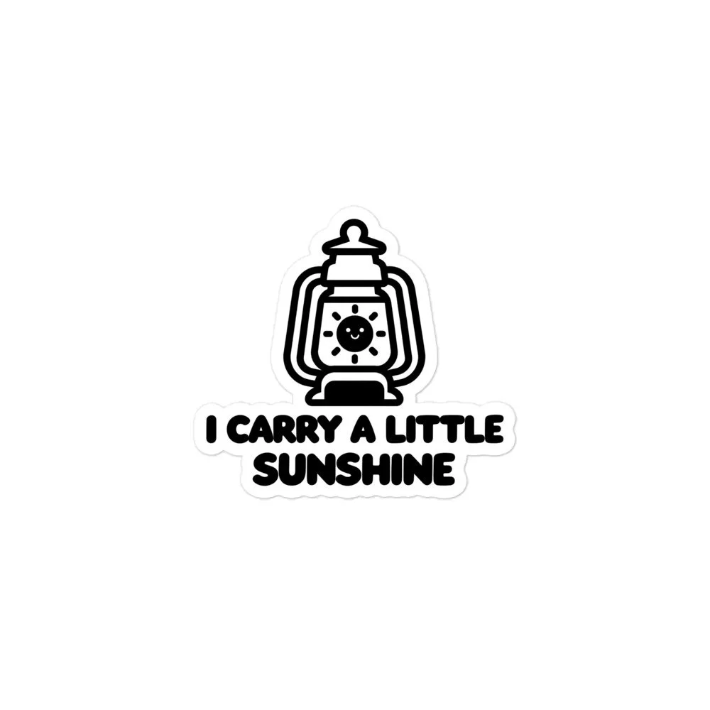 I CARRY A LITTLE SUNSHINE graphic sticker