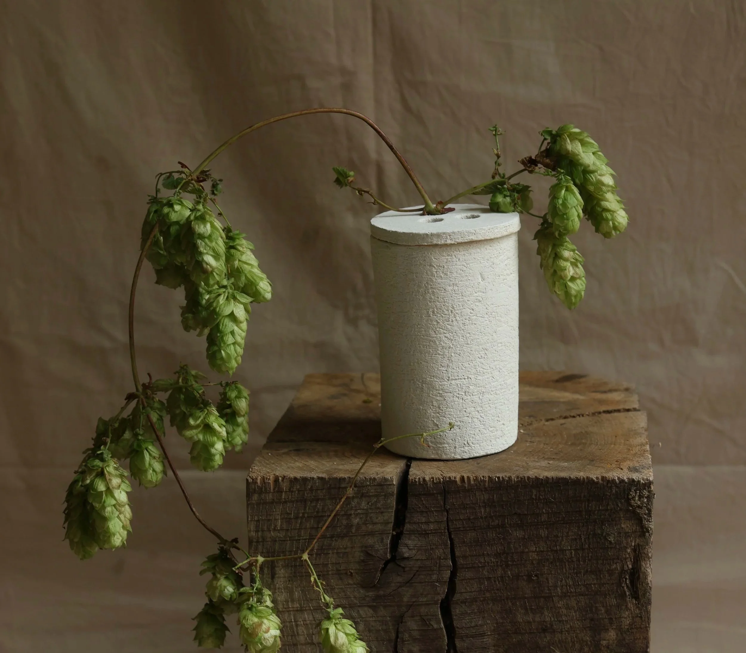 White flower jar I