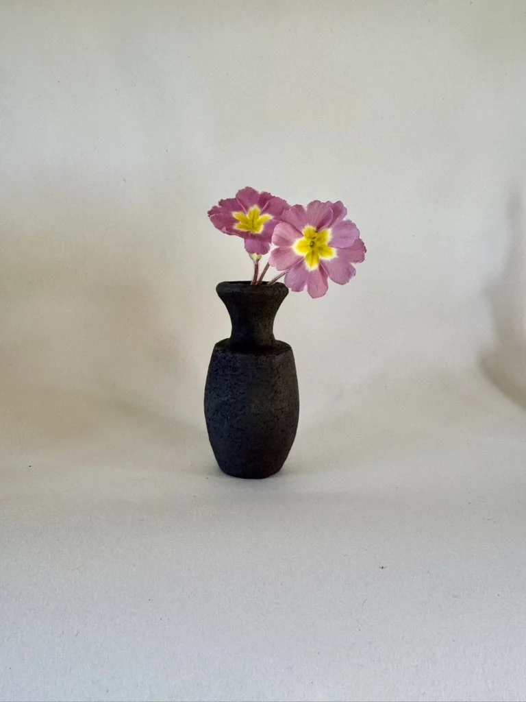 Tiny black bud vase VI
