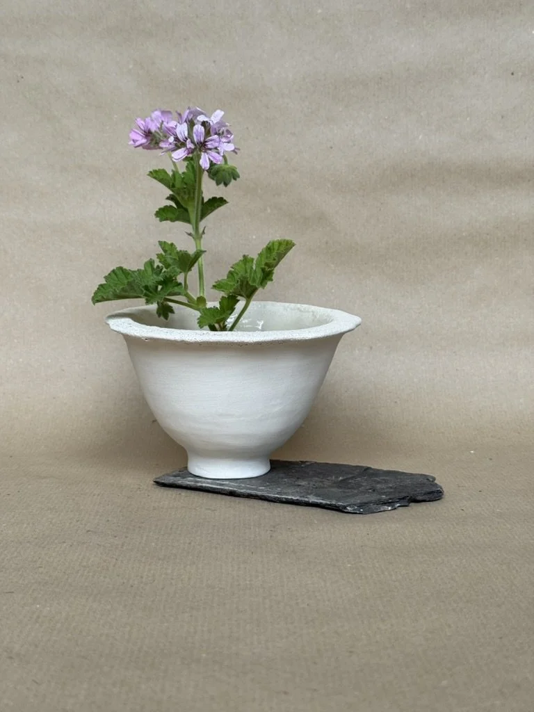 Small footed cream bowl