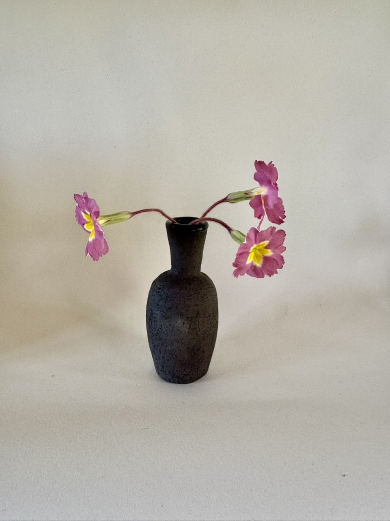 Tiny black bud vase VII