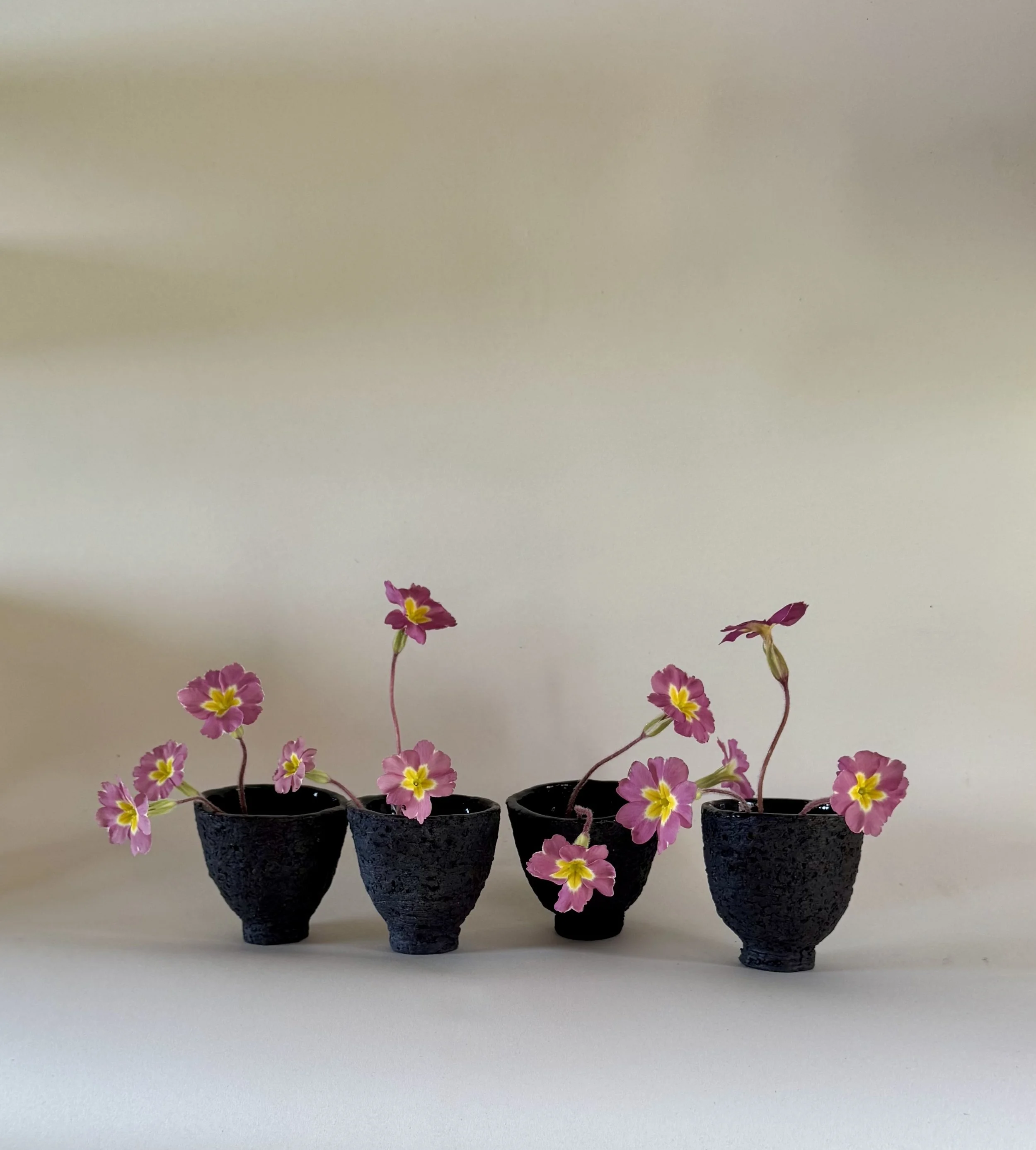 Small black pots (pair) I