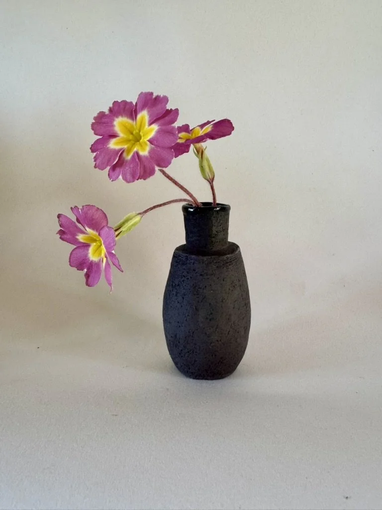 Tiny black bud vase IV
