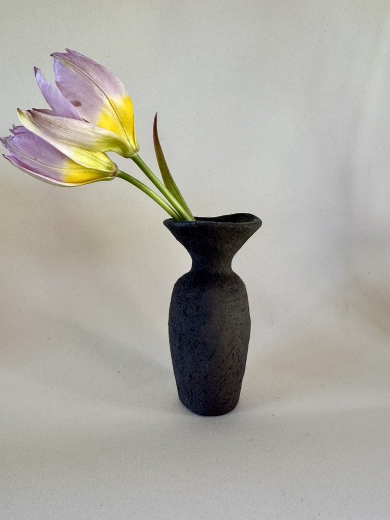 Tiny black bud vase III