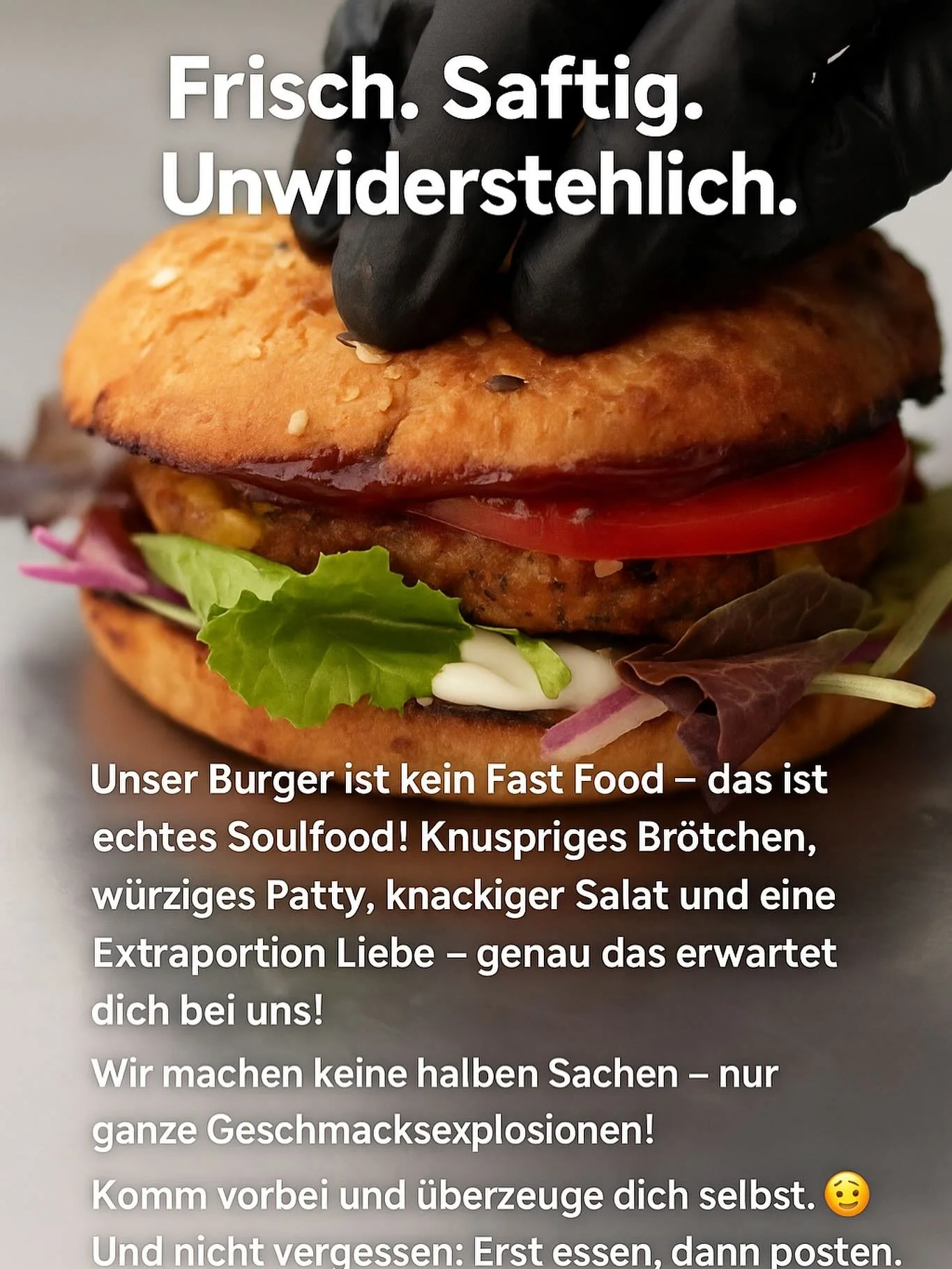 #BurgerLovers #FoodieParadise #FreshAndTasty #SupportLocal #VeggieVibes #HandmadeBurger #Foodstagram