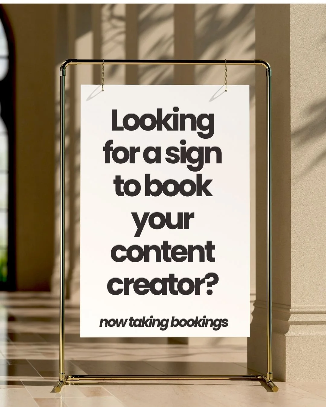 Content creator sign