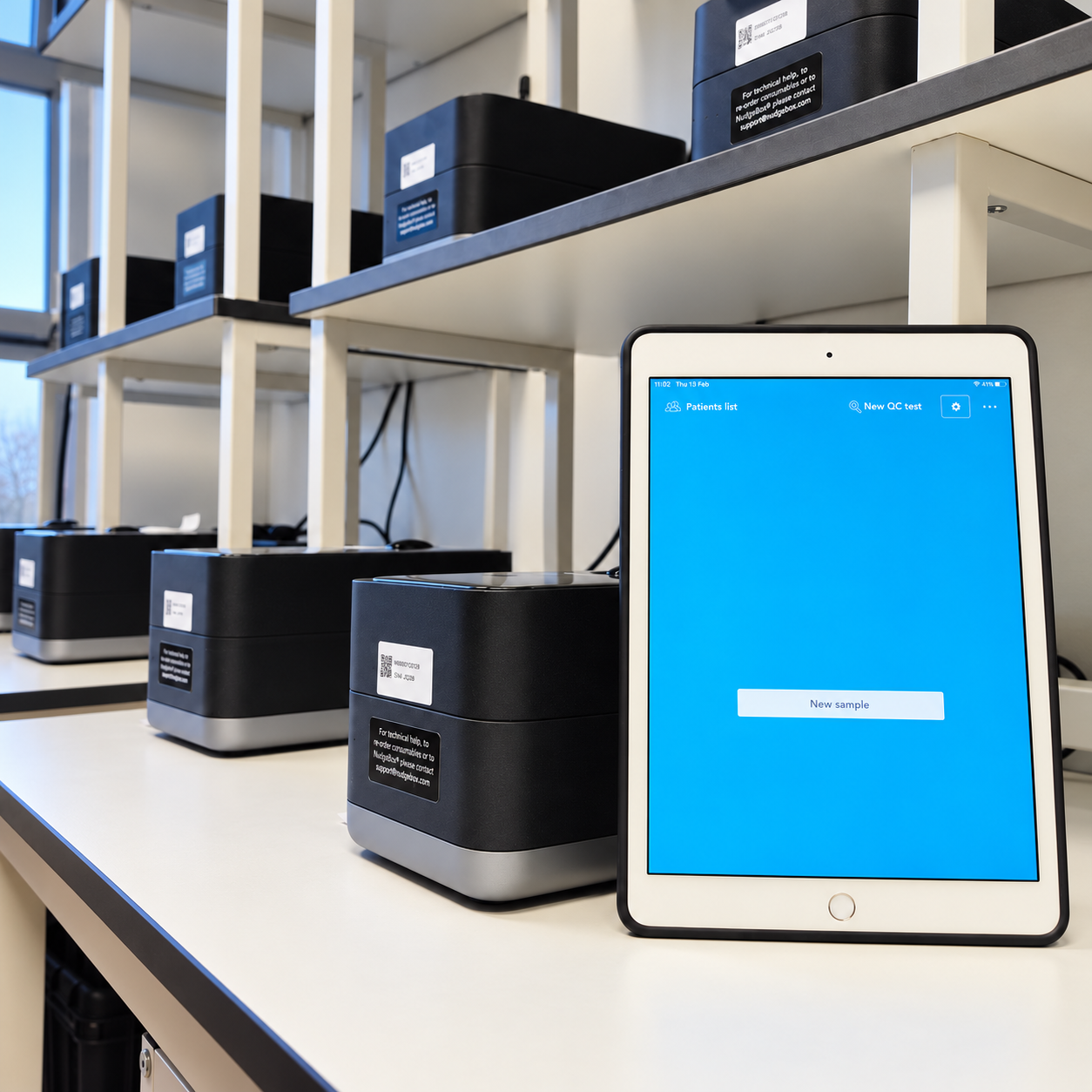 NudgeBoxes and iPad on Lab Benches.png