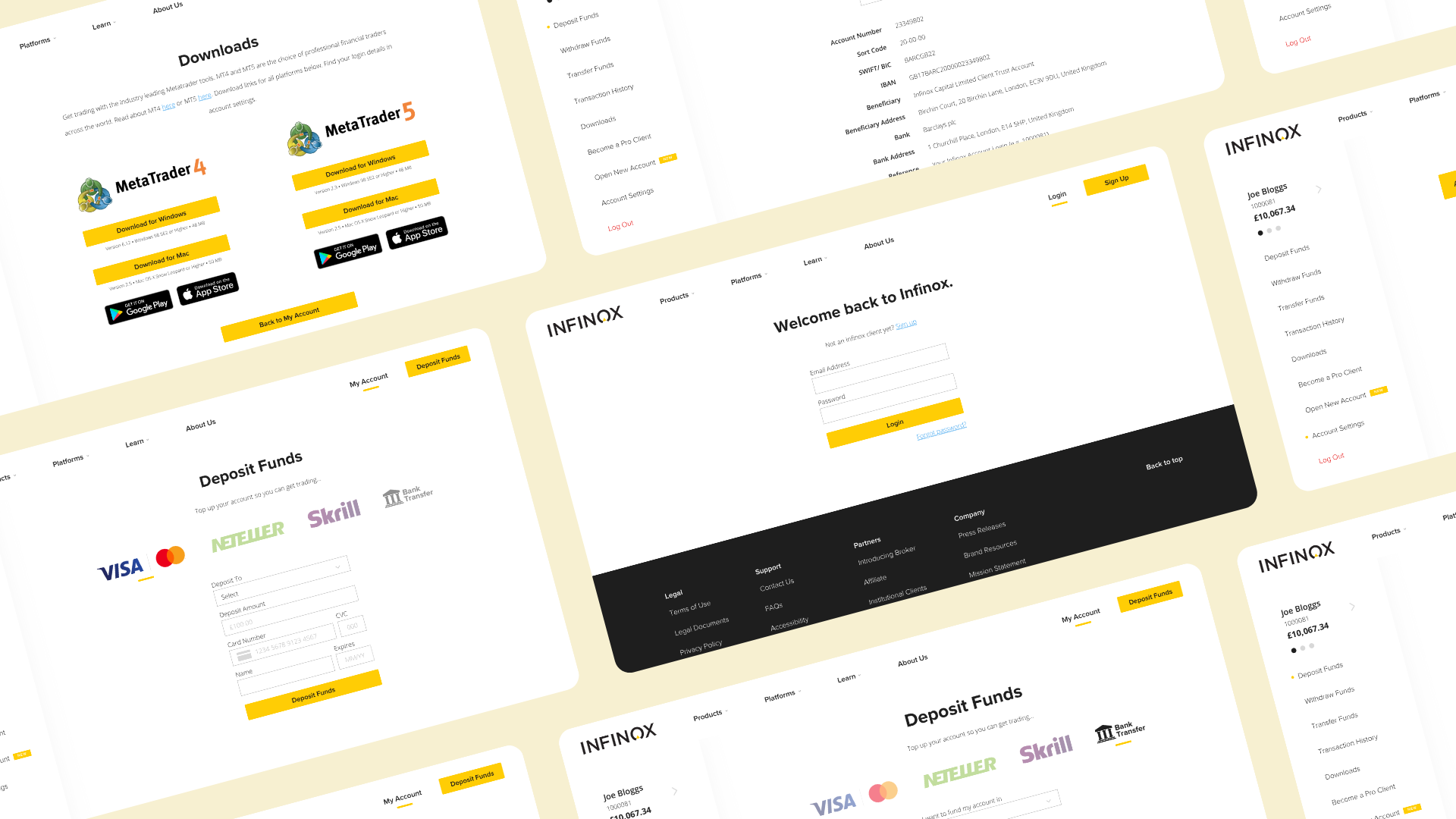 Client portal &amp; Login page designed to be intuitive.