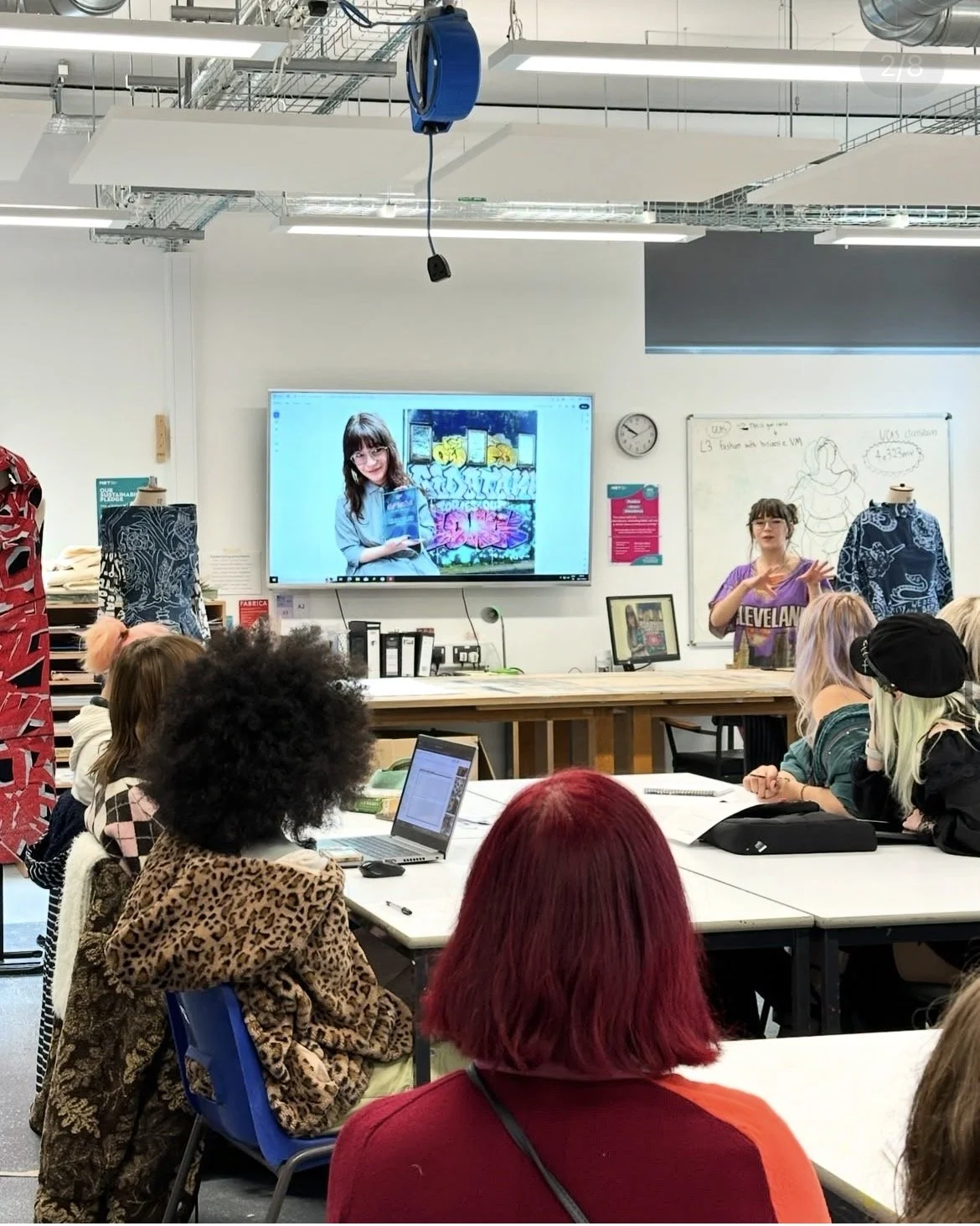 Presenting my practice at Brighton Metropolitan to fashion and textiles pathway