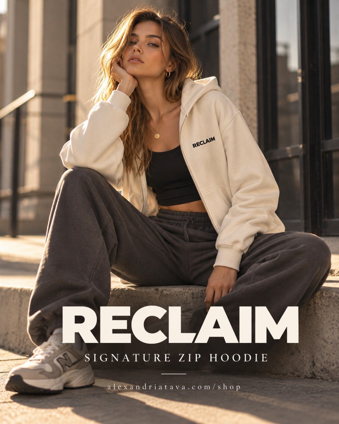 #RECLAIM &mdash; Signature Zip Hoodie 🤍 

Effortless style. Everyday confidence.

Heavyweight ivory fleece, relaxed unisex fit, and subtle black embroidery. Designed for comfort without compromising style.

Wear Your Declaration.
Discover the collec
