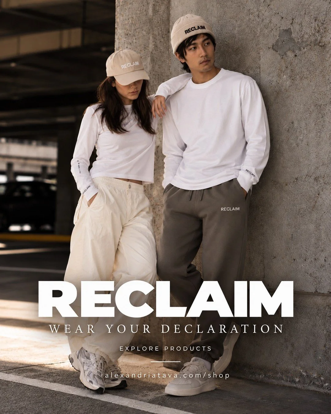 #RECLAIM &mdash; Wear Your Declaration. 🤍

Everyday essentials. Timeless style. A statement of self.

Discover the collection: Tonal Long Sleeve Tee, Signature Sweatpants, Tonal Cap &amp; Statement Beanie.

Designed to wear your values, not just you