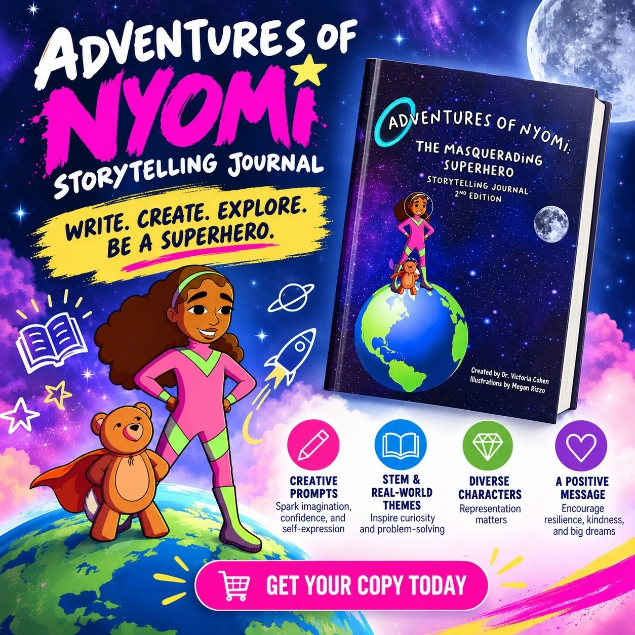 Adventures of Nyomi the Masquerading Superhero Storytelling Journal