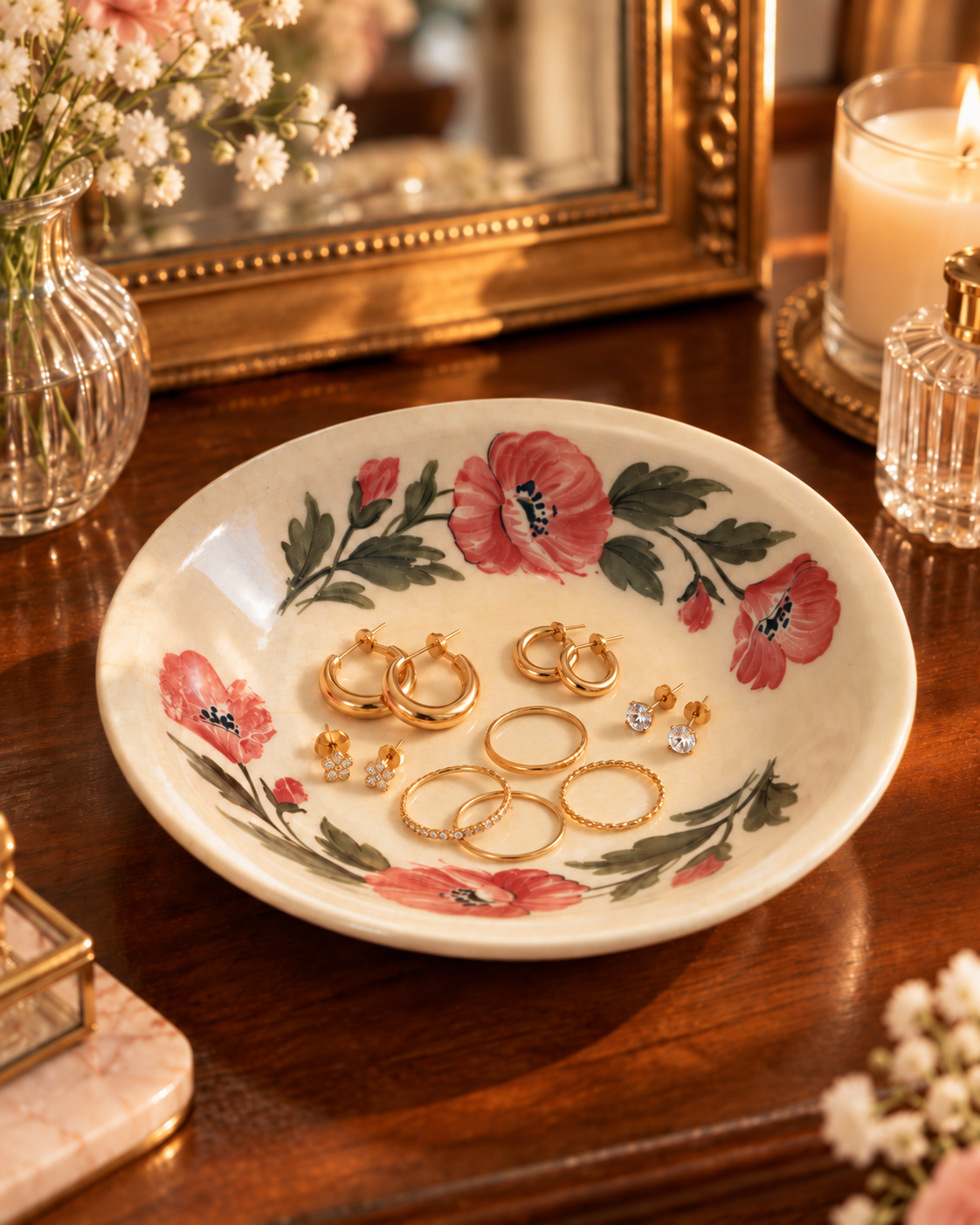 Floral Ceramic Catchall