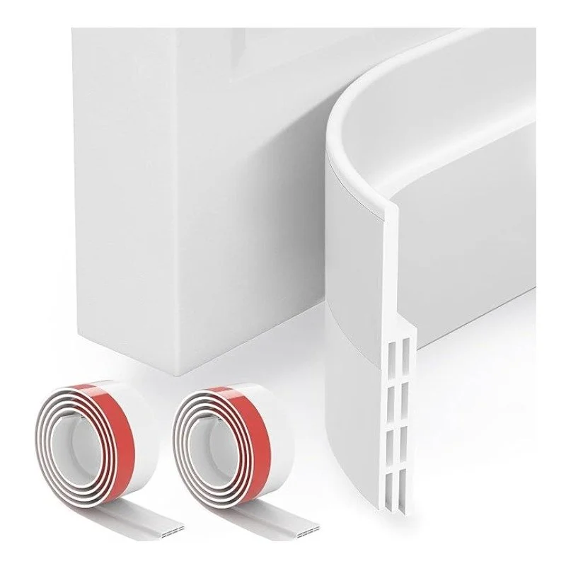 Sparkfield white door sweep draft stopper, 2 pack