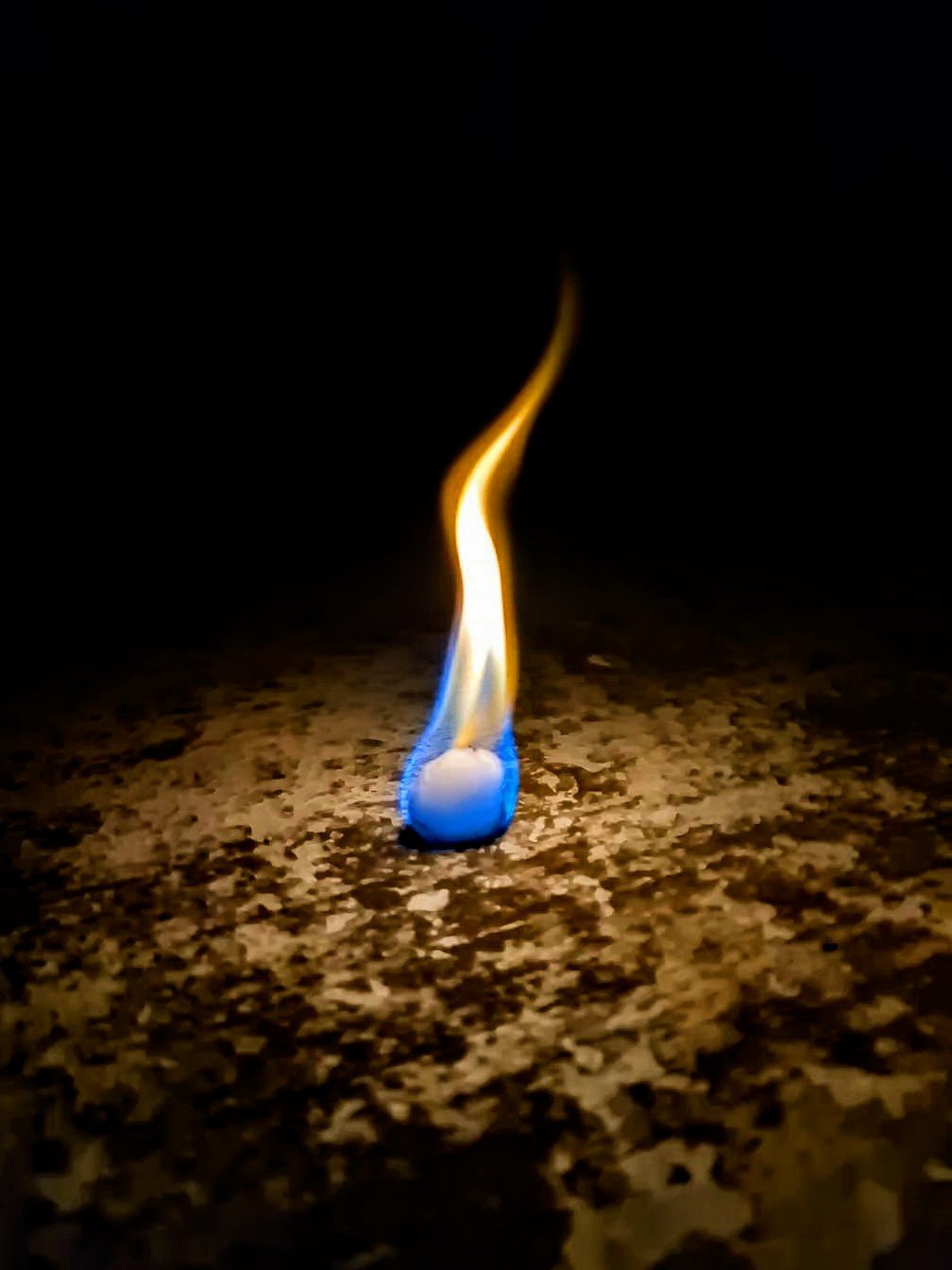 Fueled 1 (2025). Burning for only seconds, the light flickered and lit up the area before it disappeared. Currently on display at the Austin Public Library - Carver Branch.