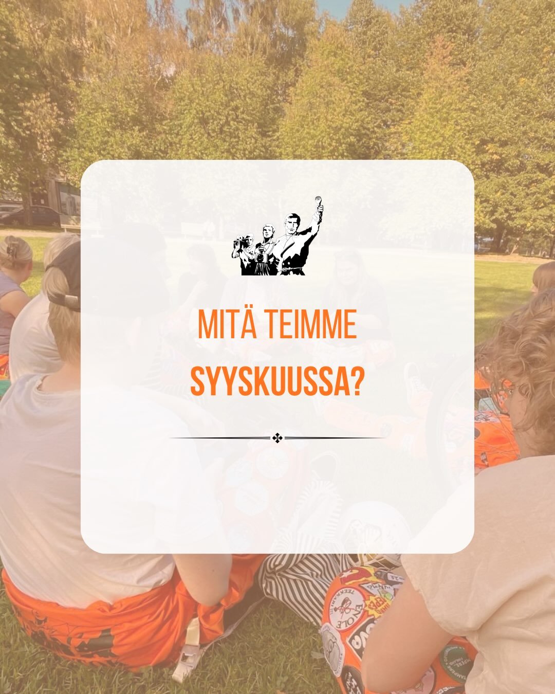 🧡Vostokin syyskuu🧡

Syyskuussa uudet fuksit p&auml;&auml;siv&auml;t osaksi Vostokkia, ja tapahtumakalenteri olikin t&auml;ynn&auml; toinen toistaan erilaisempia menoja💫 Hallitus kokousti my&ouml;s ensimm&auml;ist&auml; kertaa liven&auml; kes&auml;