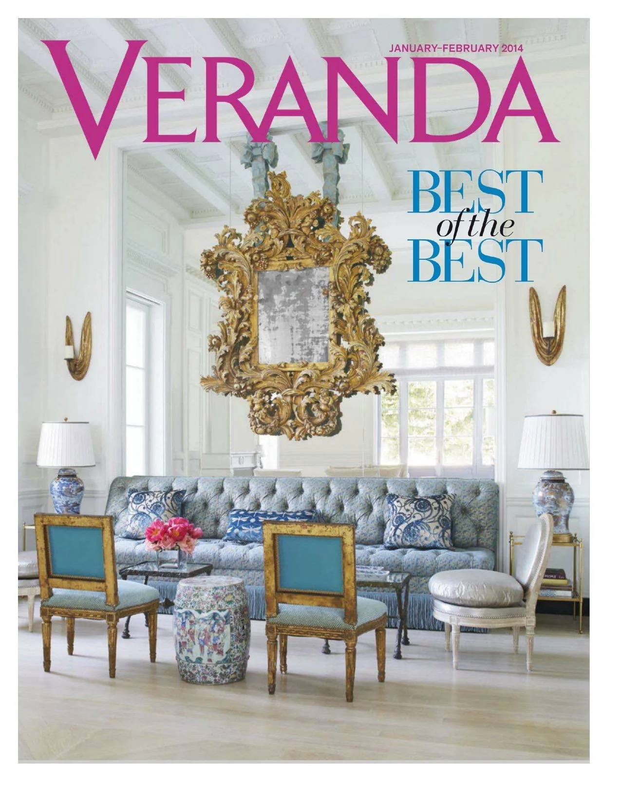 Veranda magazine cover, Best of the Best issue, featuring a home built by Goldcon