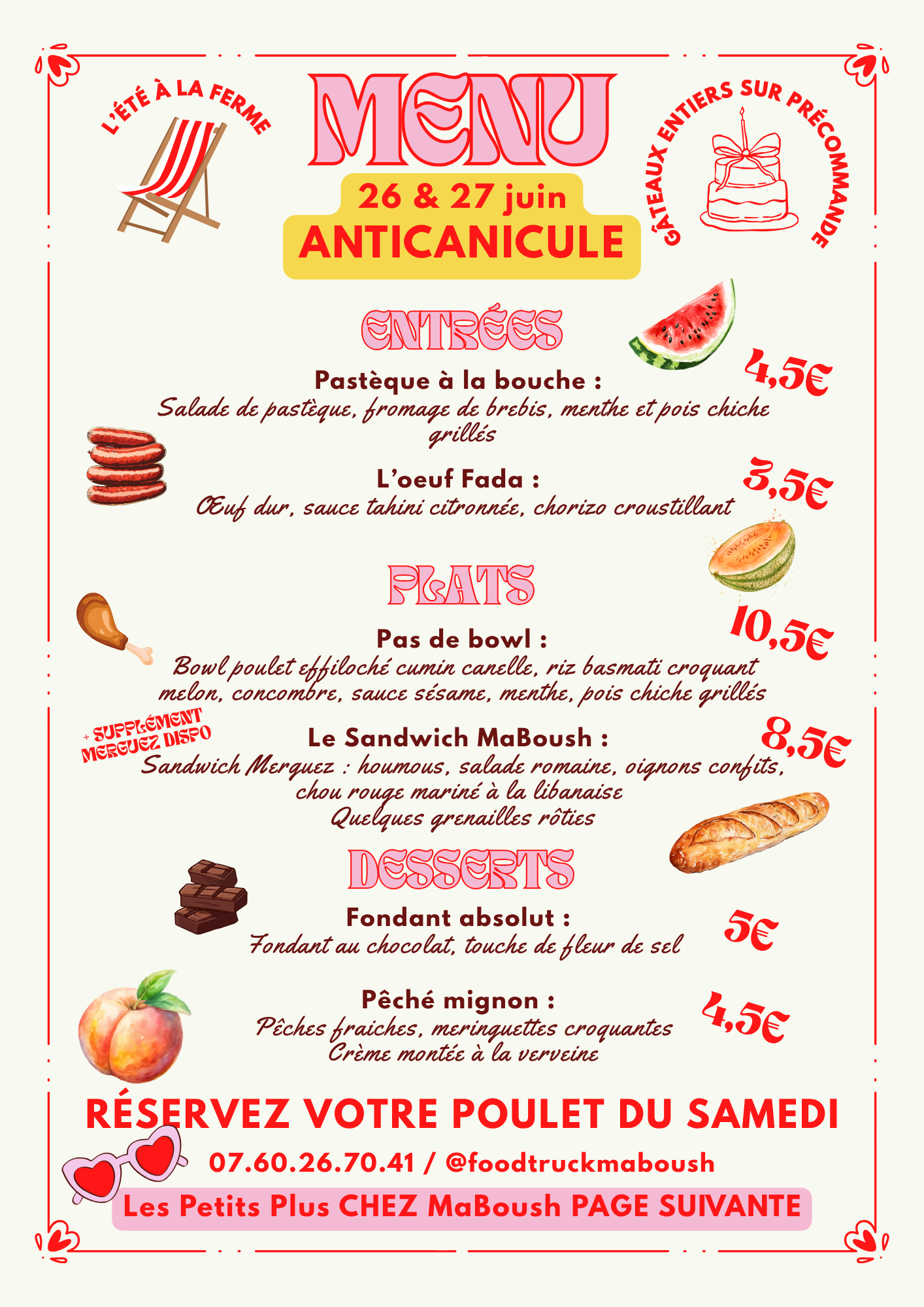 Menu spécial canicule