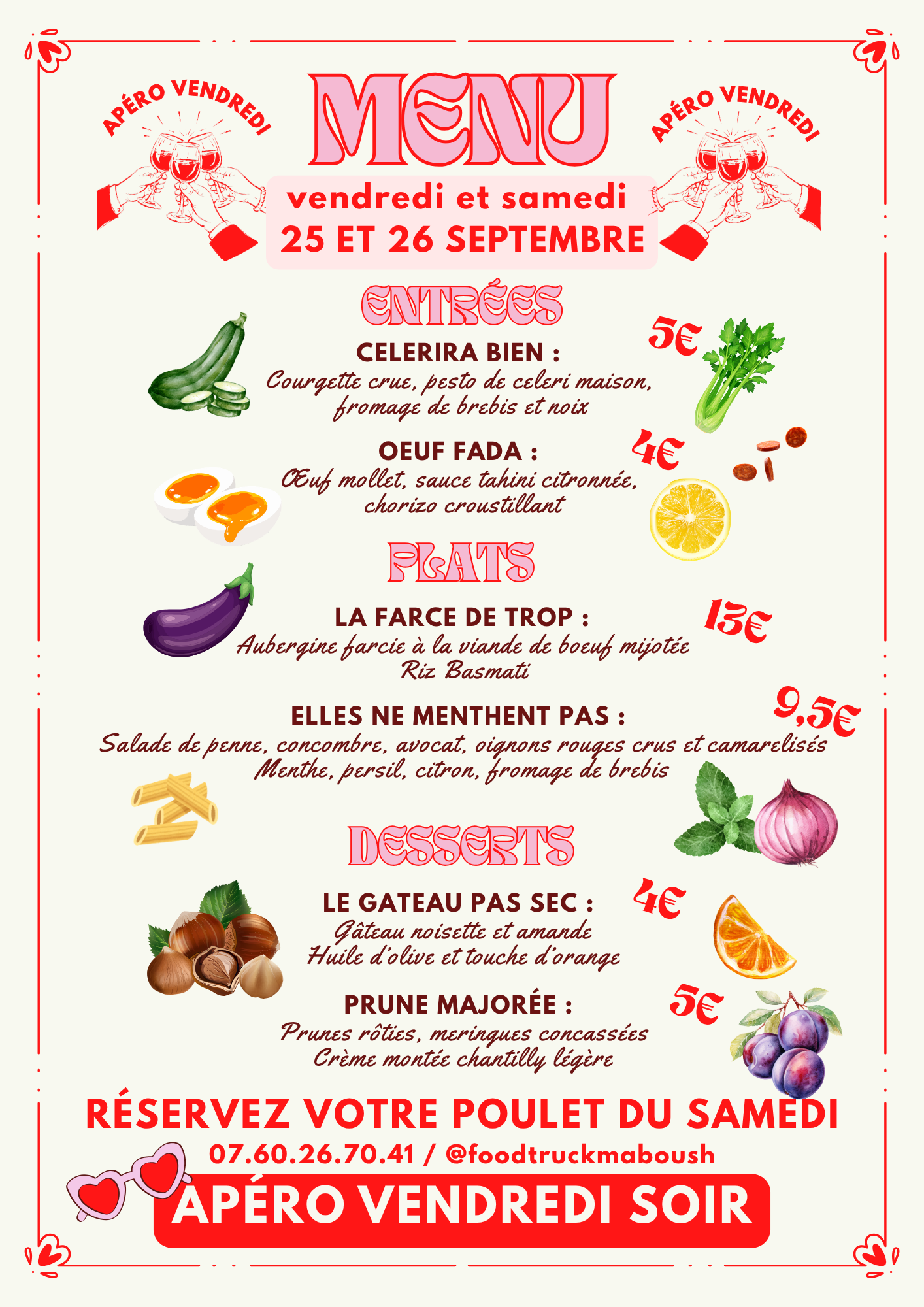 Menu anniversaire automne