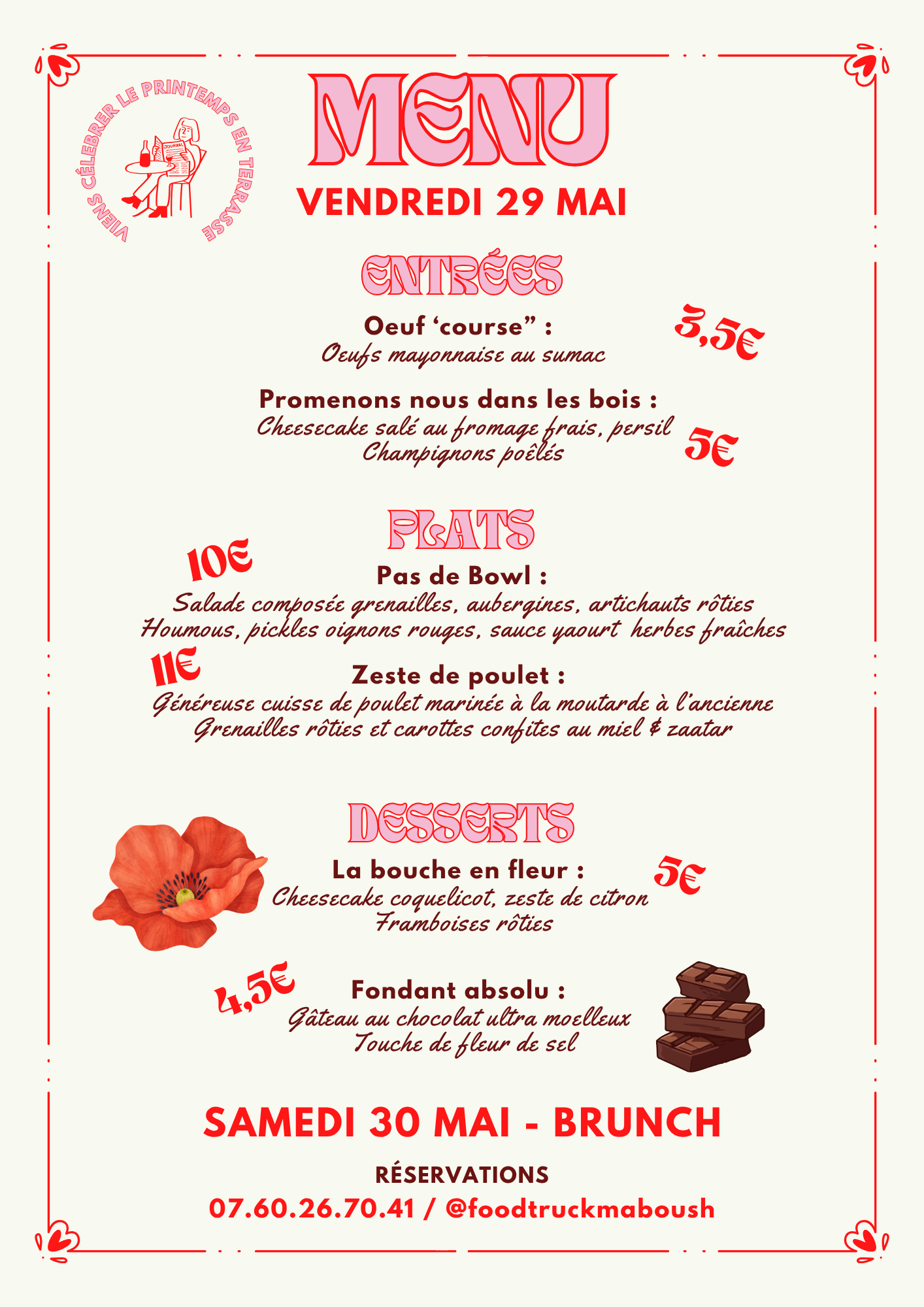 Menu Brunch Mai
