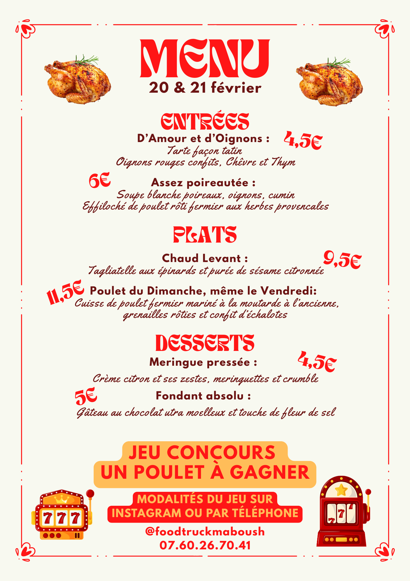 Menu Concours