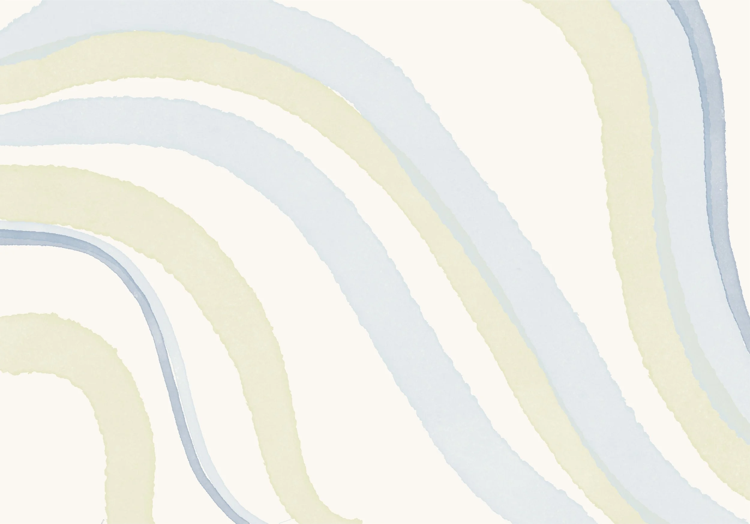 Pastel-colored abstract watercolor pattern with curved lines in shades of blue, yellow, and green.