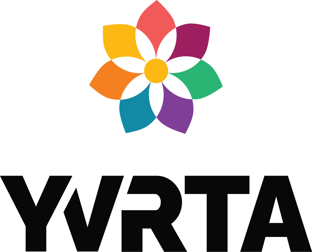 YVRTA Logo Concept: multi-colored flower symbol