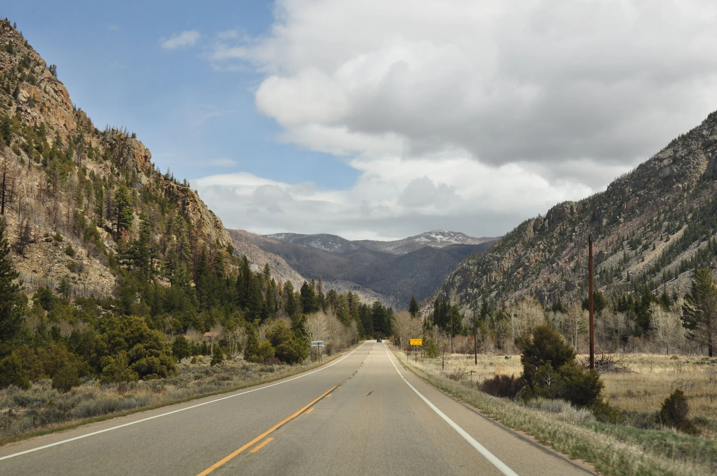 Long stretch of Colorado highway