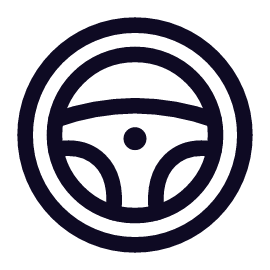 Icon of a steering wheel