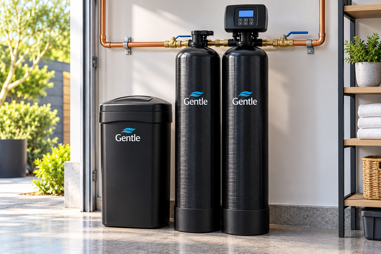Gentle whole house water refiner system
