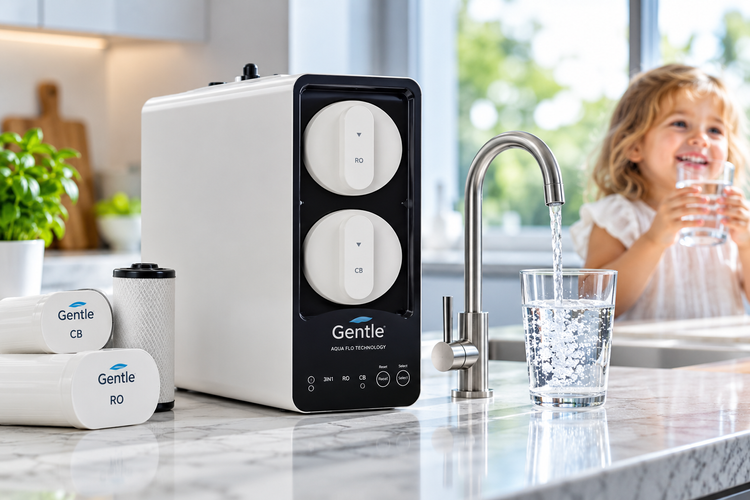 Tankless reverse osmosis drinking water system