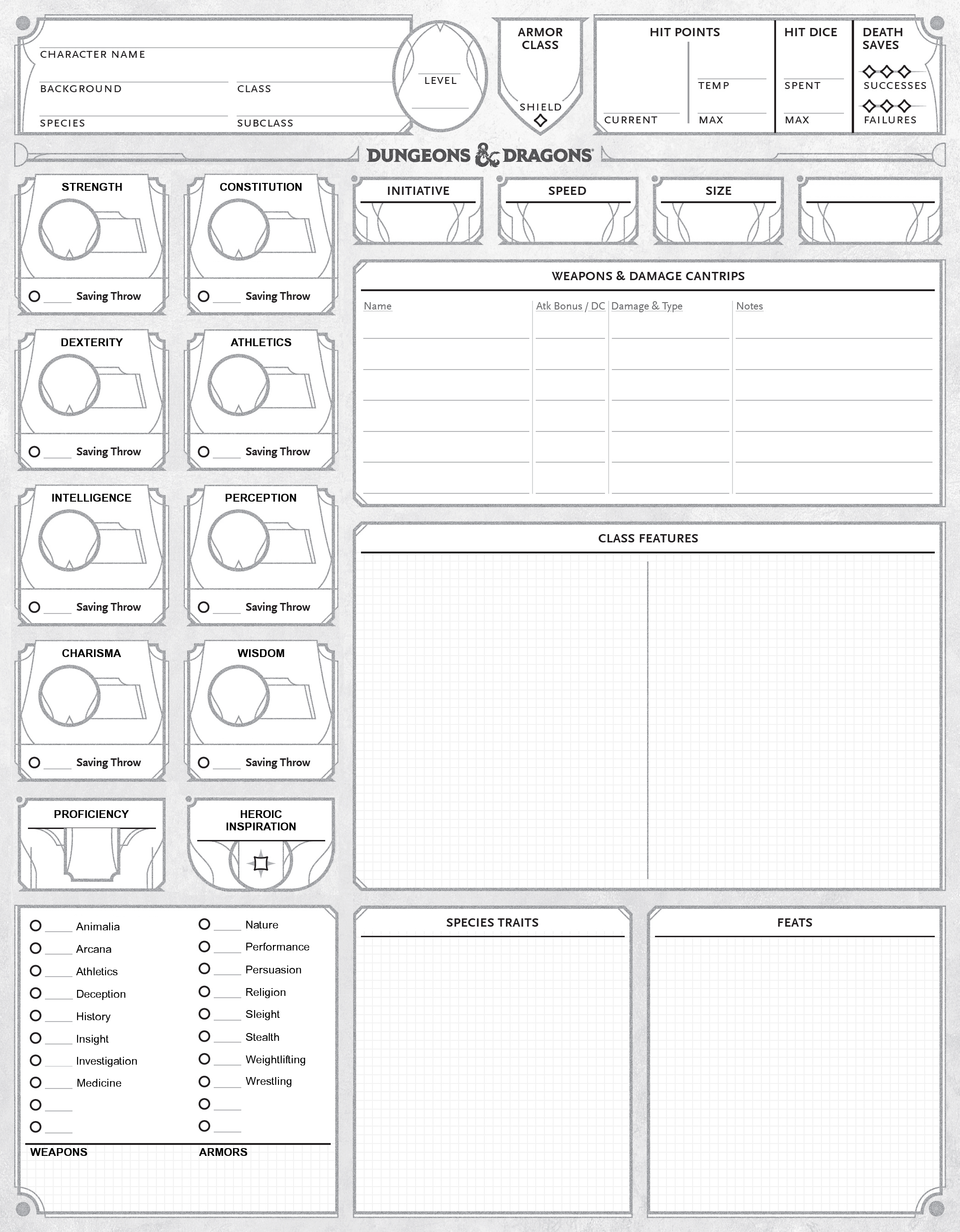 Character Creation Assistance
