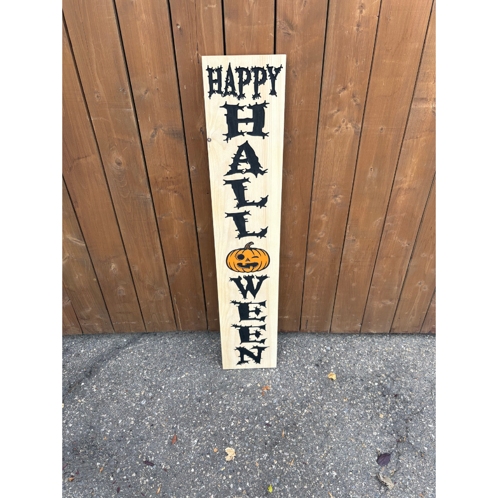 Festive 'Happy Halloween' Wooden Sign 4 foot