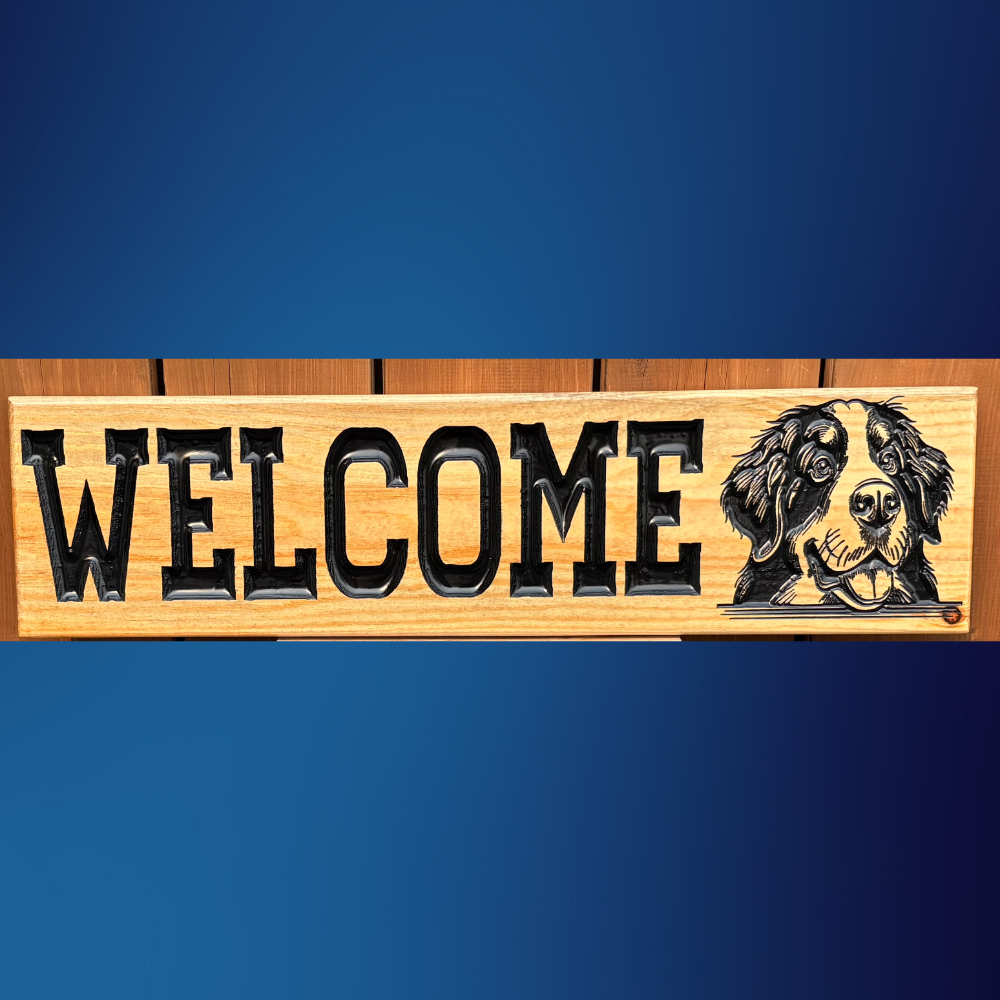 Rustic Bernese  Welcome Sign