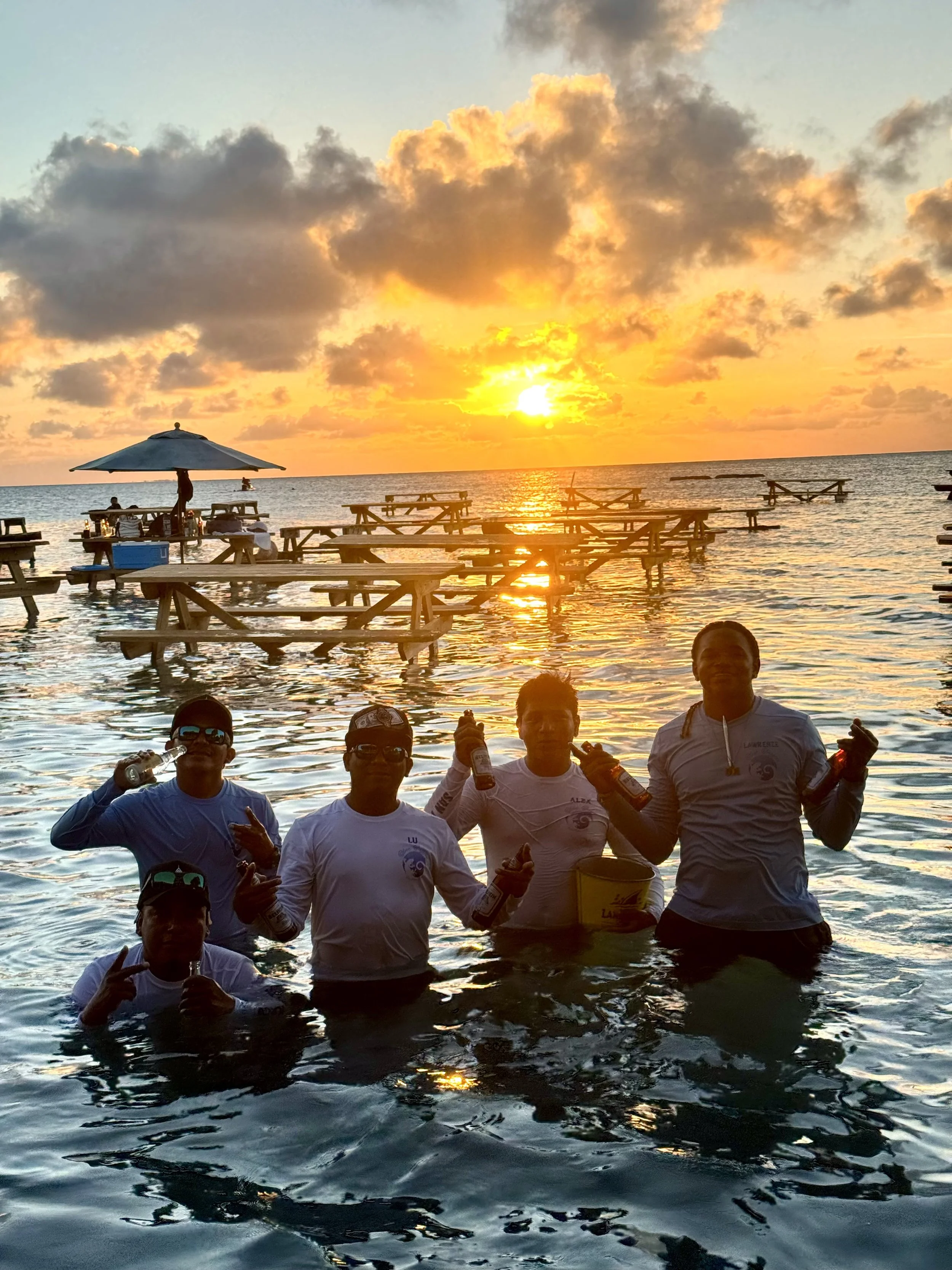 Our boys enjoying the sunset