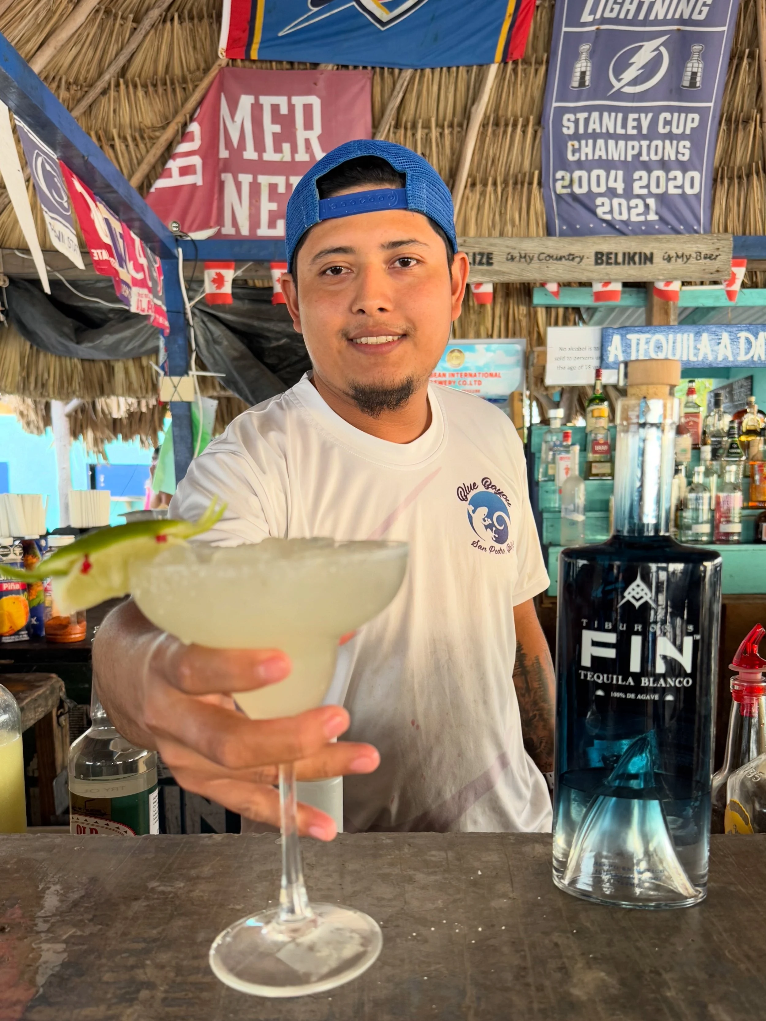 We have local alcohol from rums to tequila 