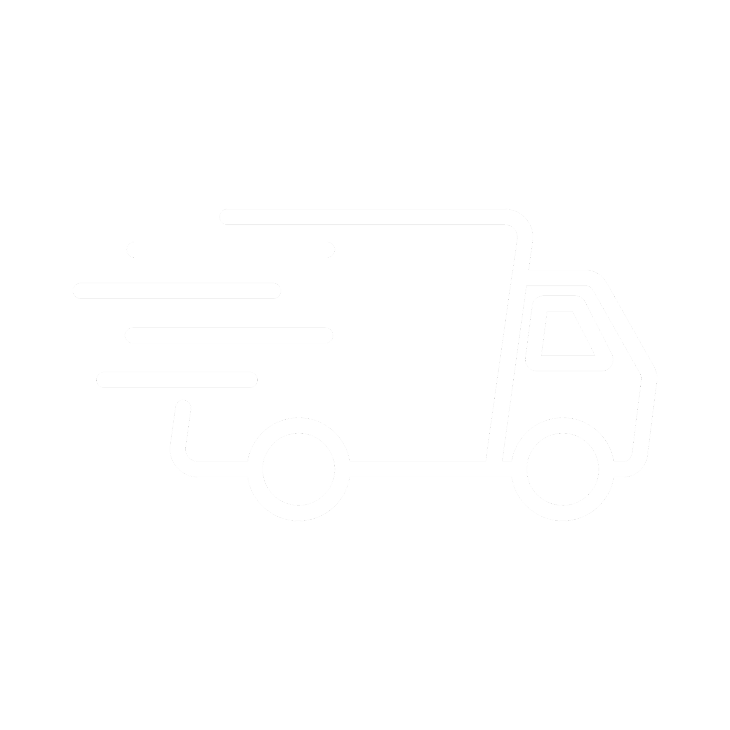 Outline of a skateboard with horizontal lines indicating speed or motion.