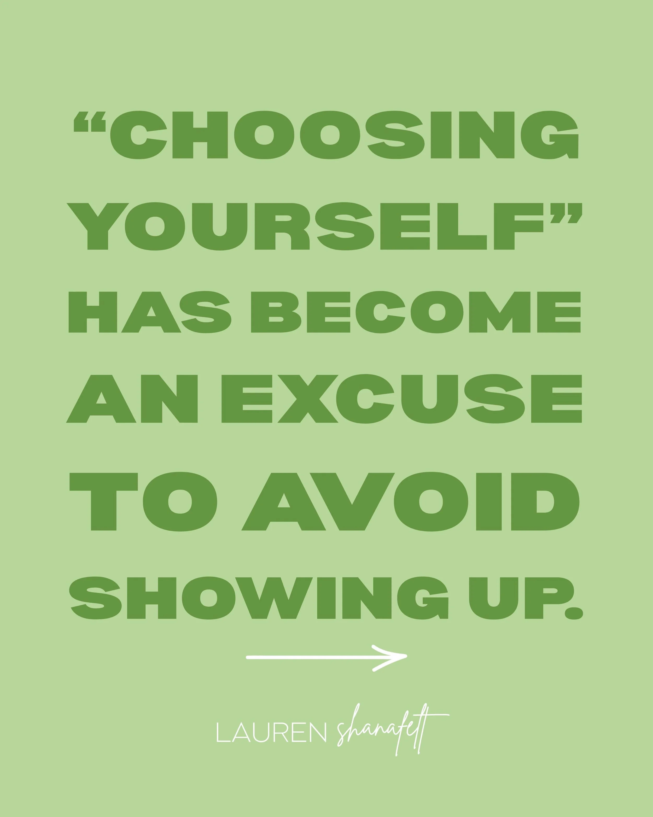 There&rsquo;s a balance. Knowing how to say no and set boundaries matters. AND showing up for the people we love matters (even when it&rsquo;s not always convenient for us).