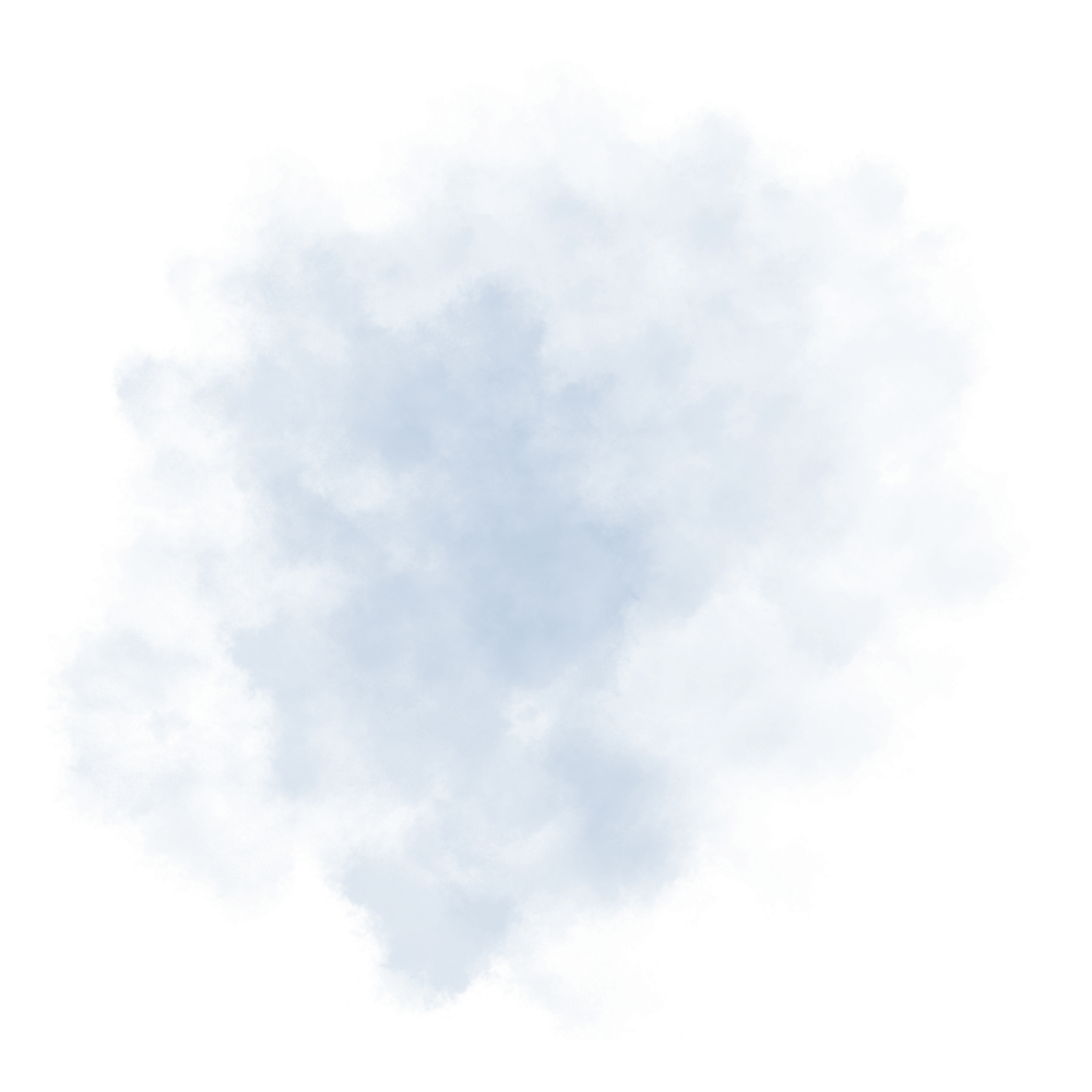 A glowing blue cloud-like formation or substance against a black background.
