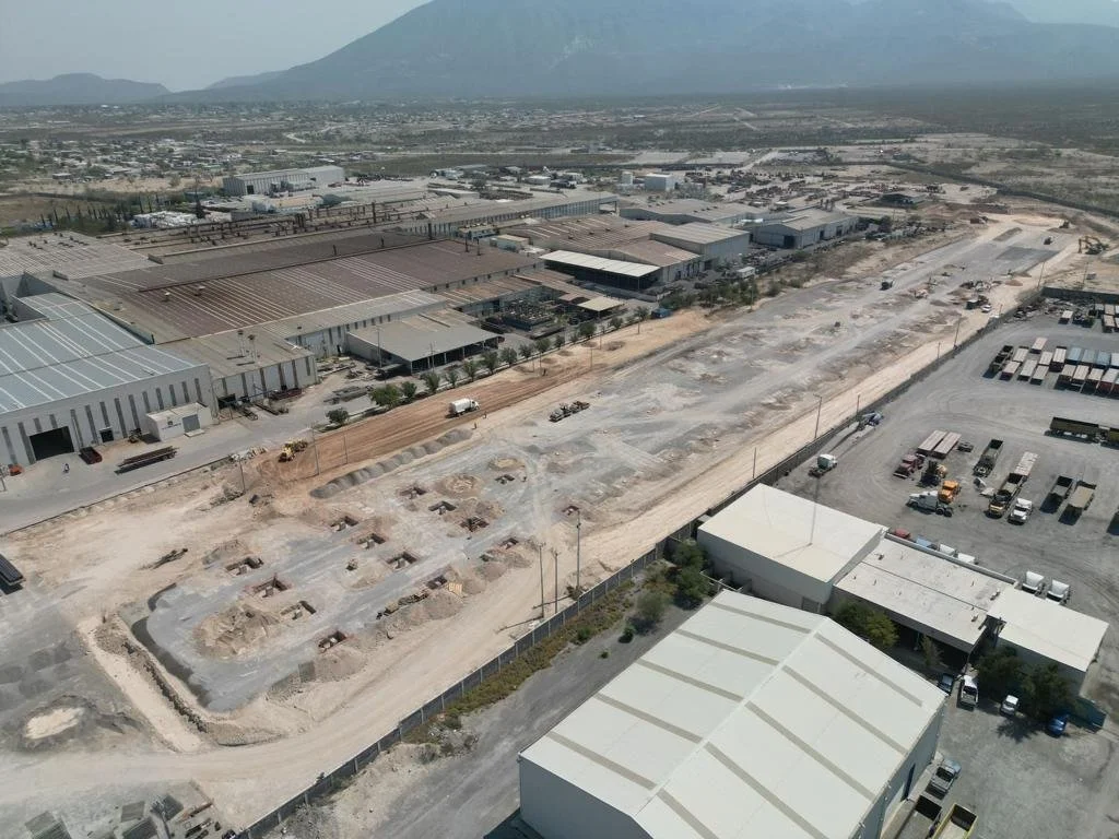 Vista aérea del proyecto Planta 3 Maxion en Monclova, Coahuila.