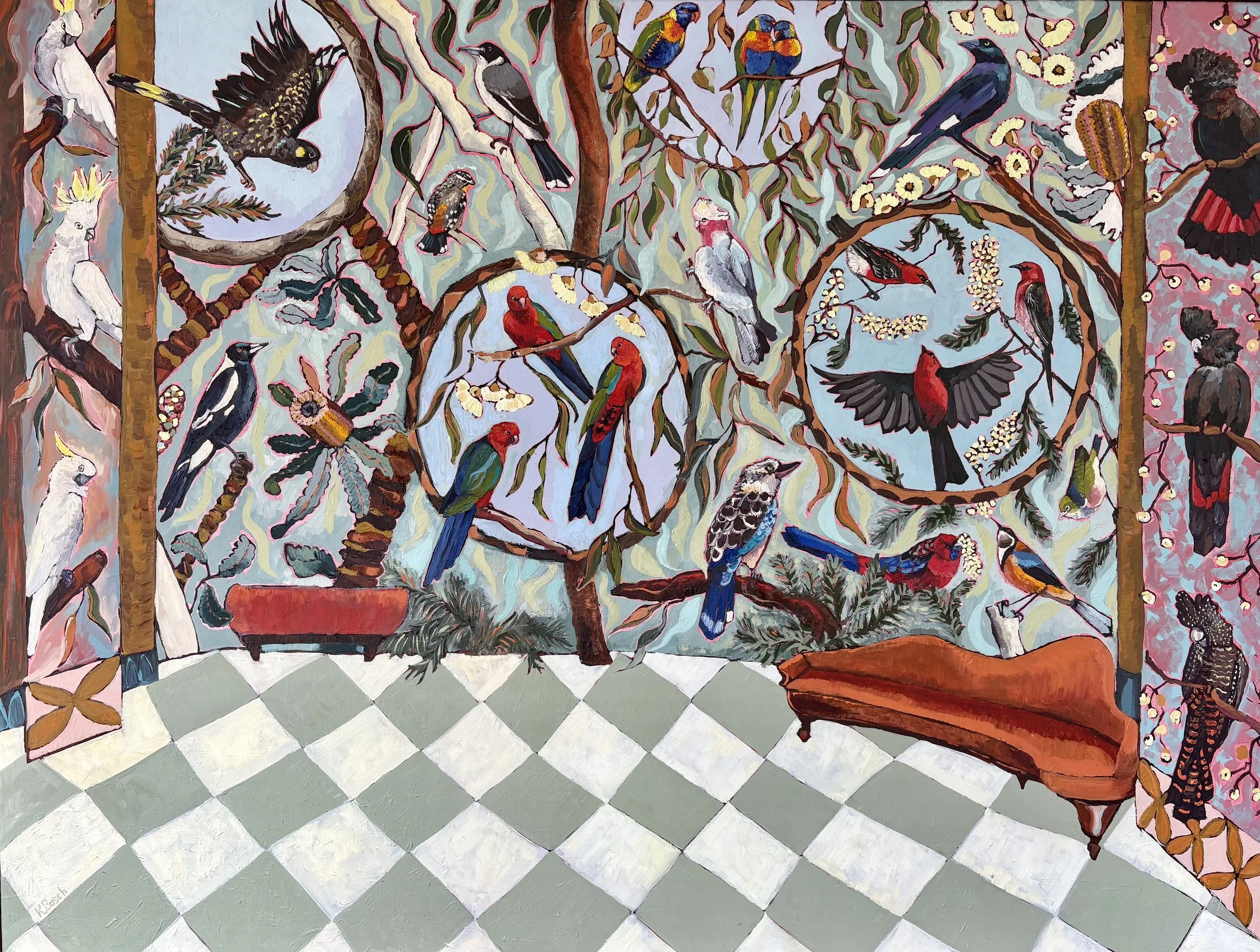 The Sanctuary, 122x91cm framed, oil on canvas, $3,800