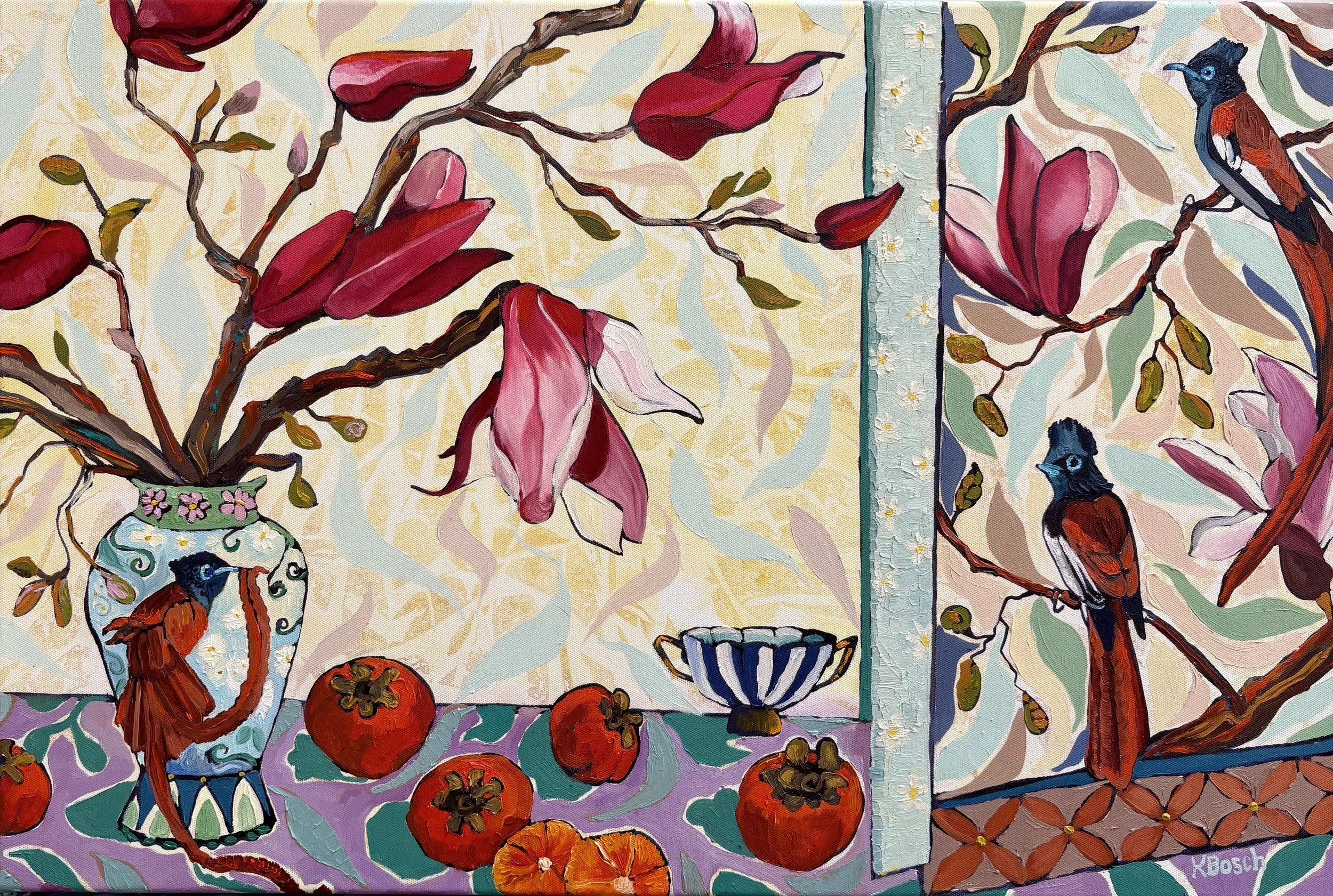 This is Paradise!, 43x63cm framed, oil on canvas, $1,100 