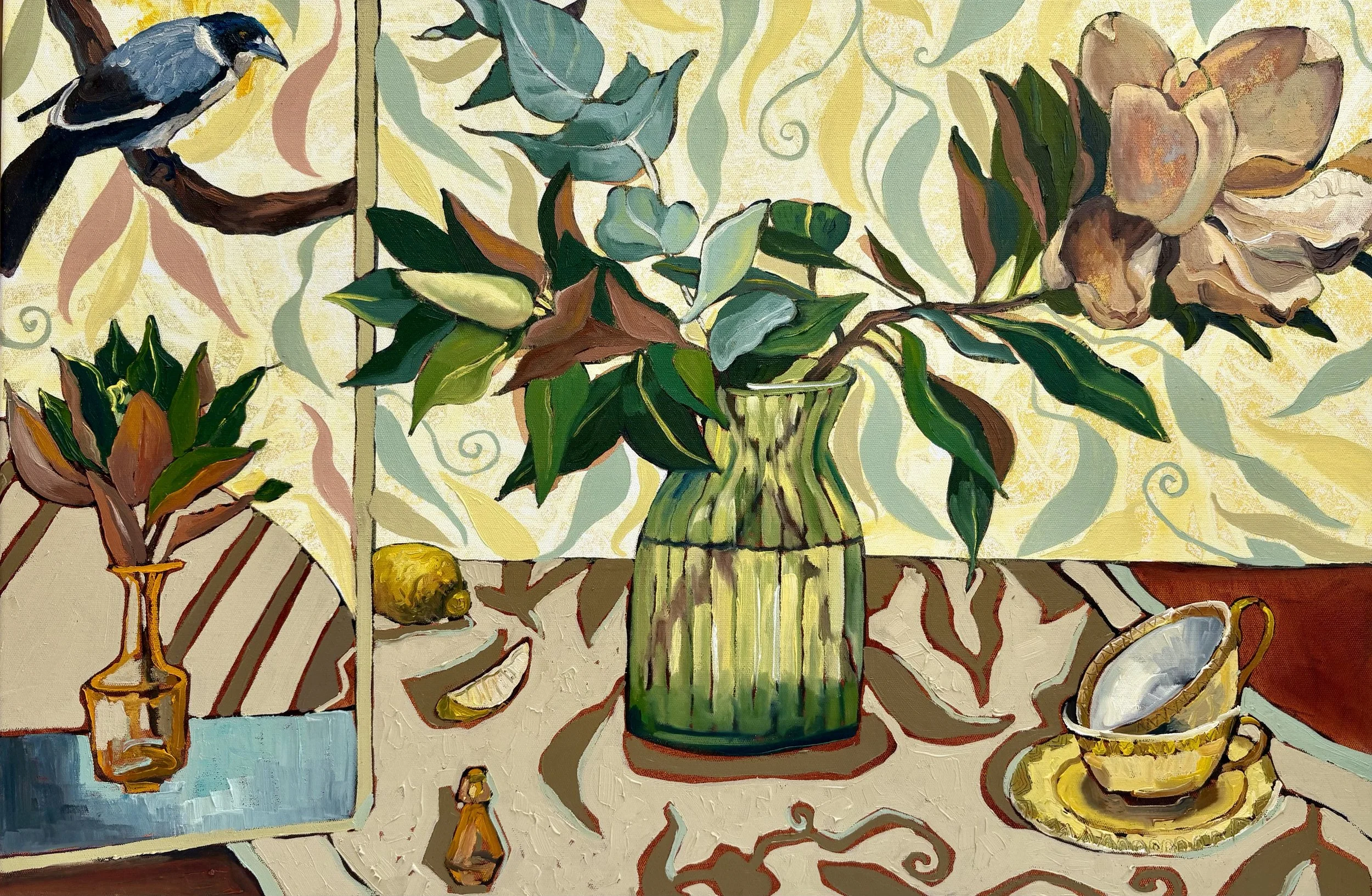 From my Garden, 43x63cm framed, oil on canvas, $1,100