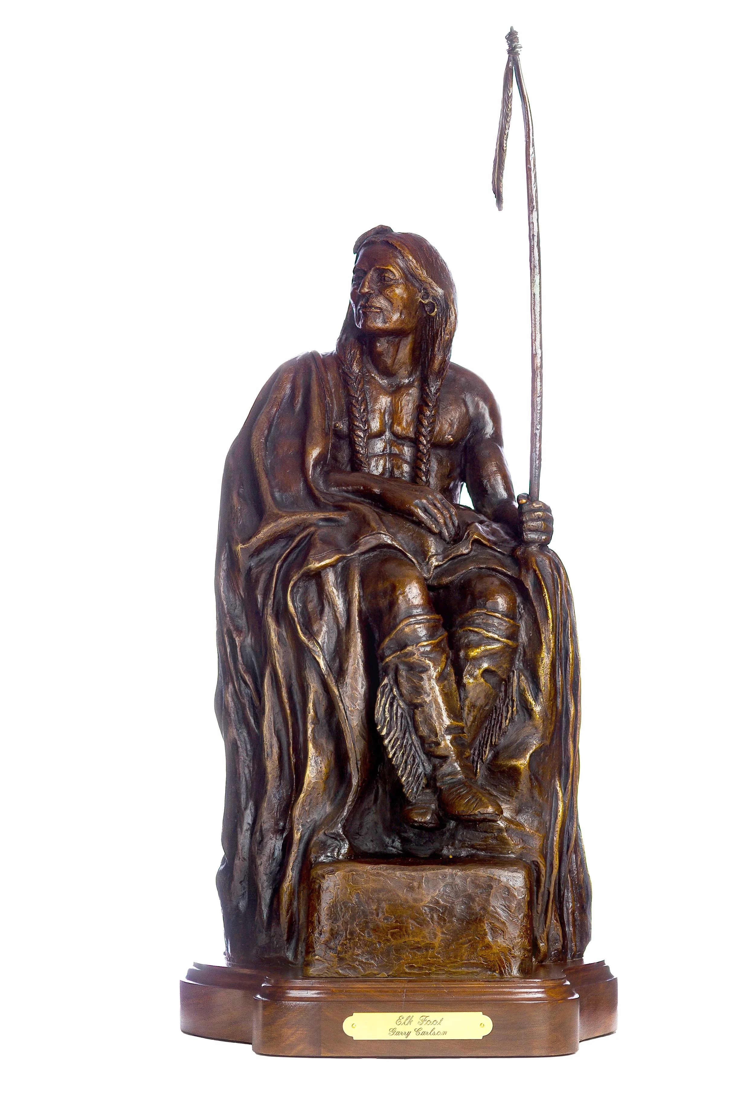 Elk Foot • 10"w x 26"h x 14"d • Bronze mounted on walnut base Edition of 7