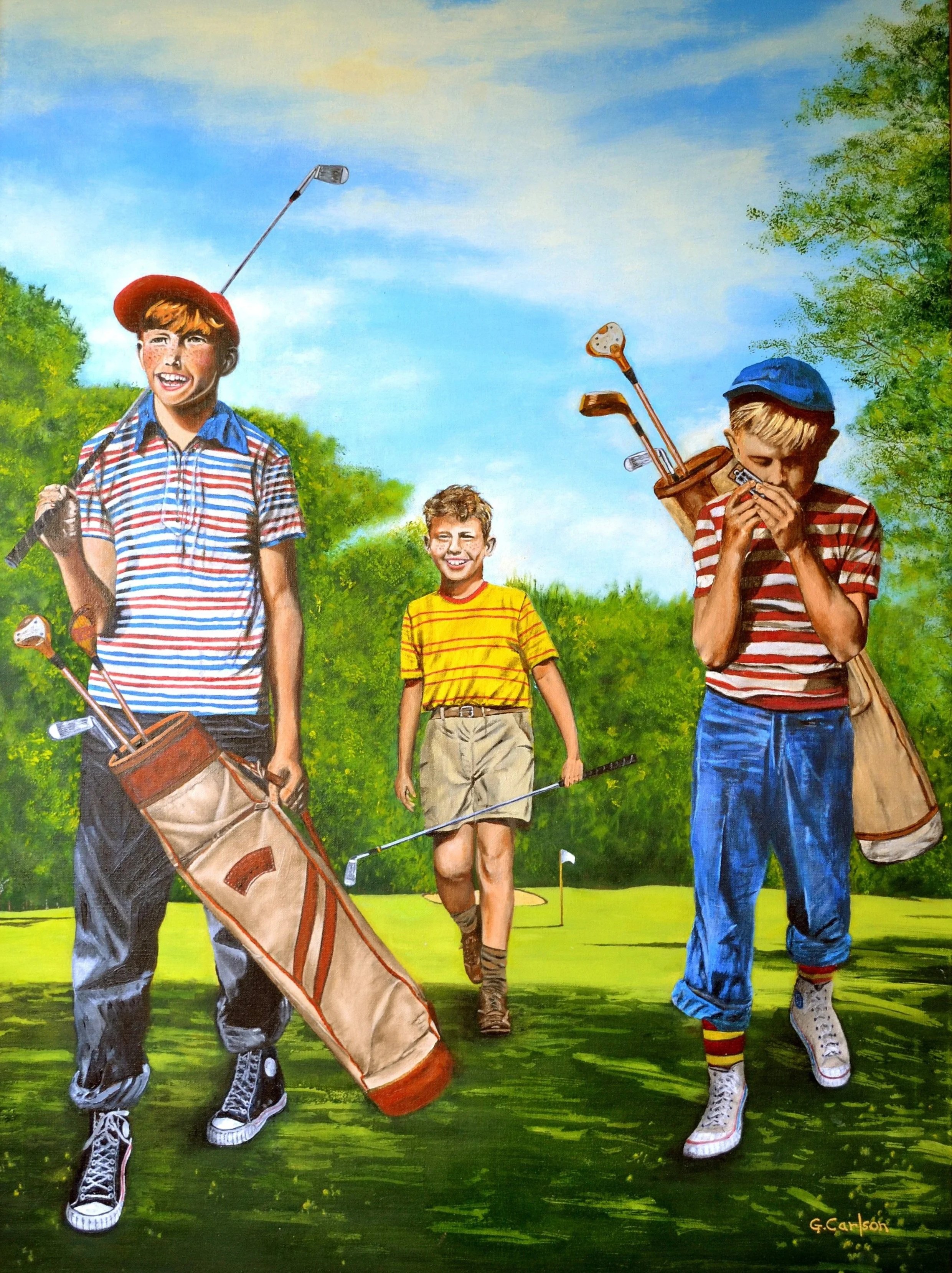 Golf Buddies In Melody • 
30" x 40" • 
oil on canvas