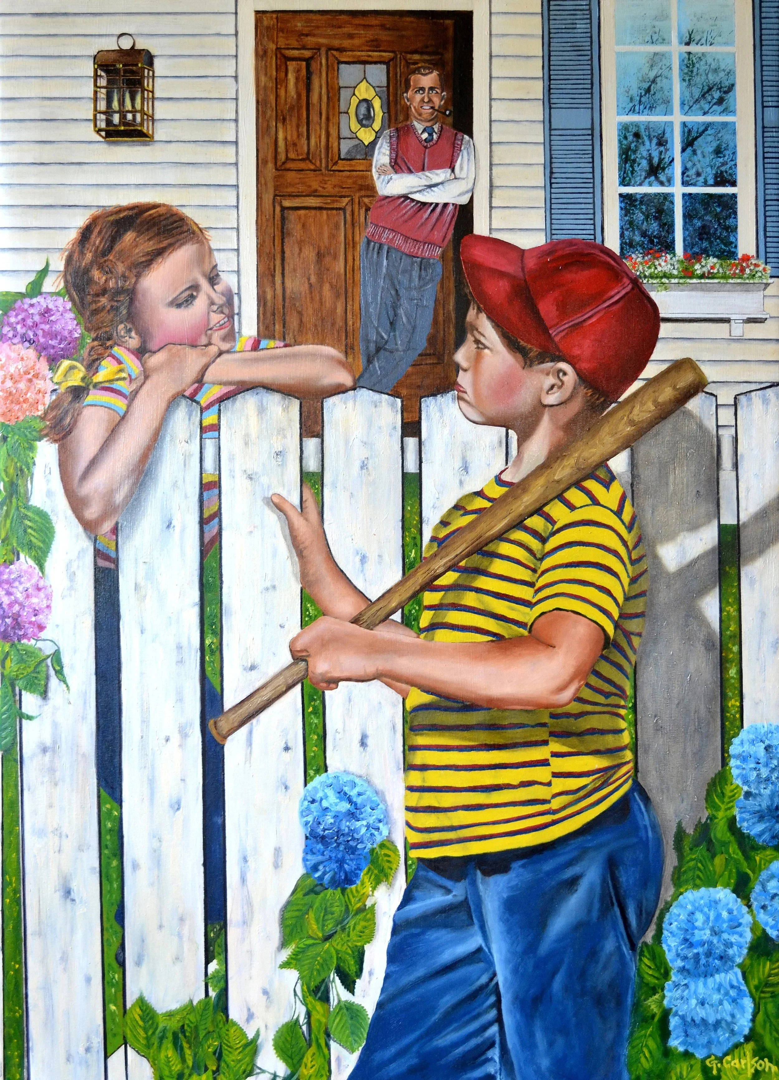 Innocent Conversations • 
26" x 36"  • oil on canvas