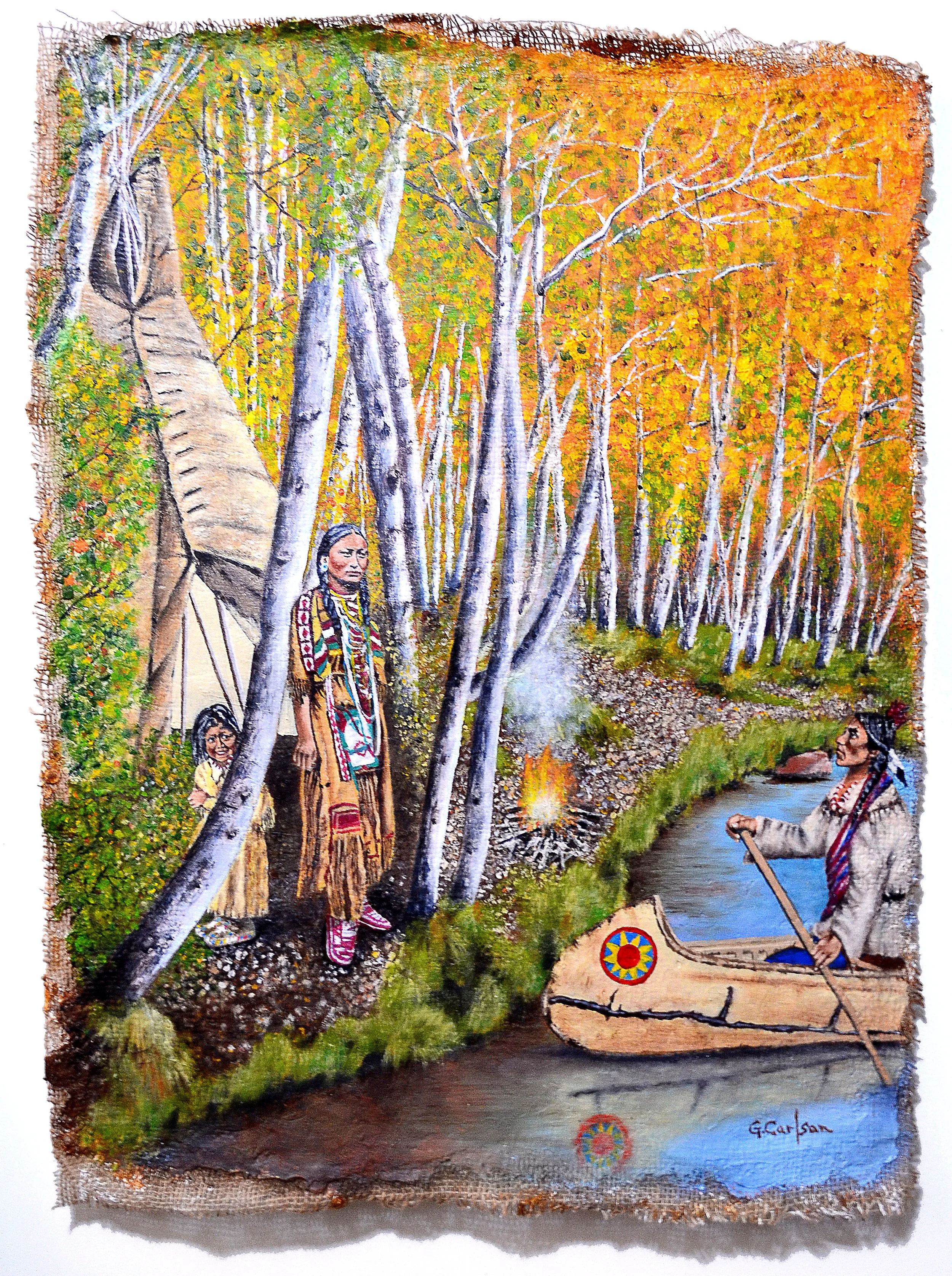 Whispers of the Autumn Forest • 24" x 36" • Oil on Venetian Plaster/Burlap
Price available upon request
