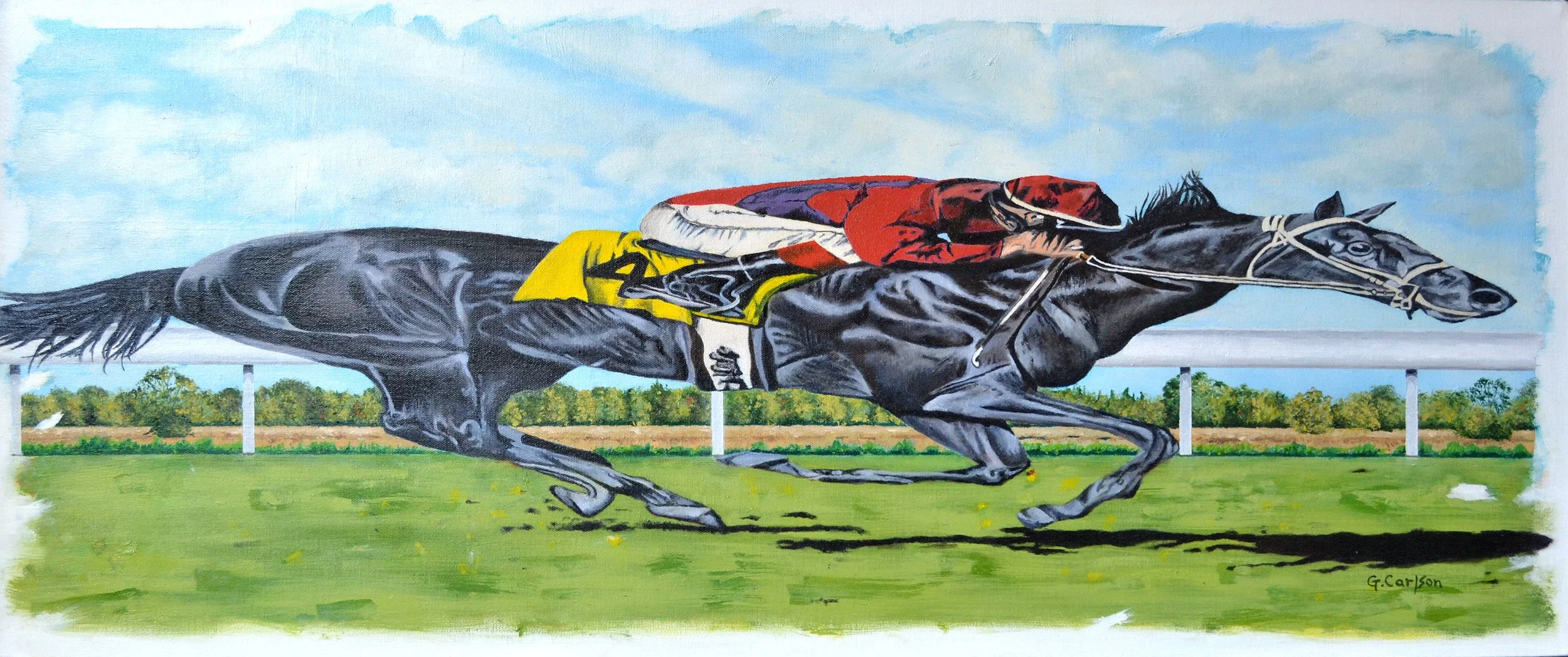 The Homestretch • 39" x 18" • Oil on Canvas
Price available upon reques